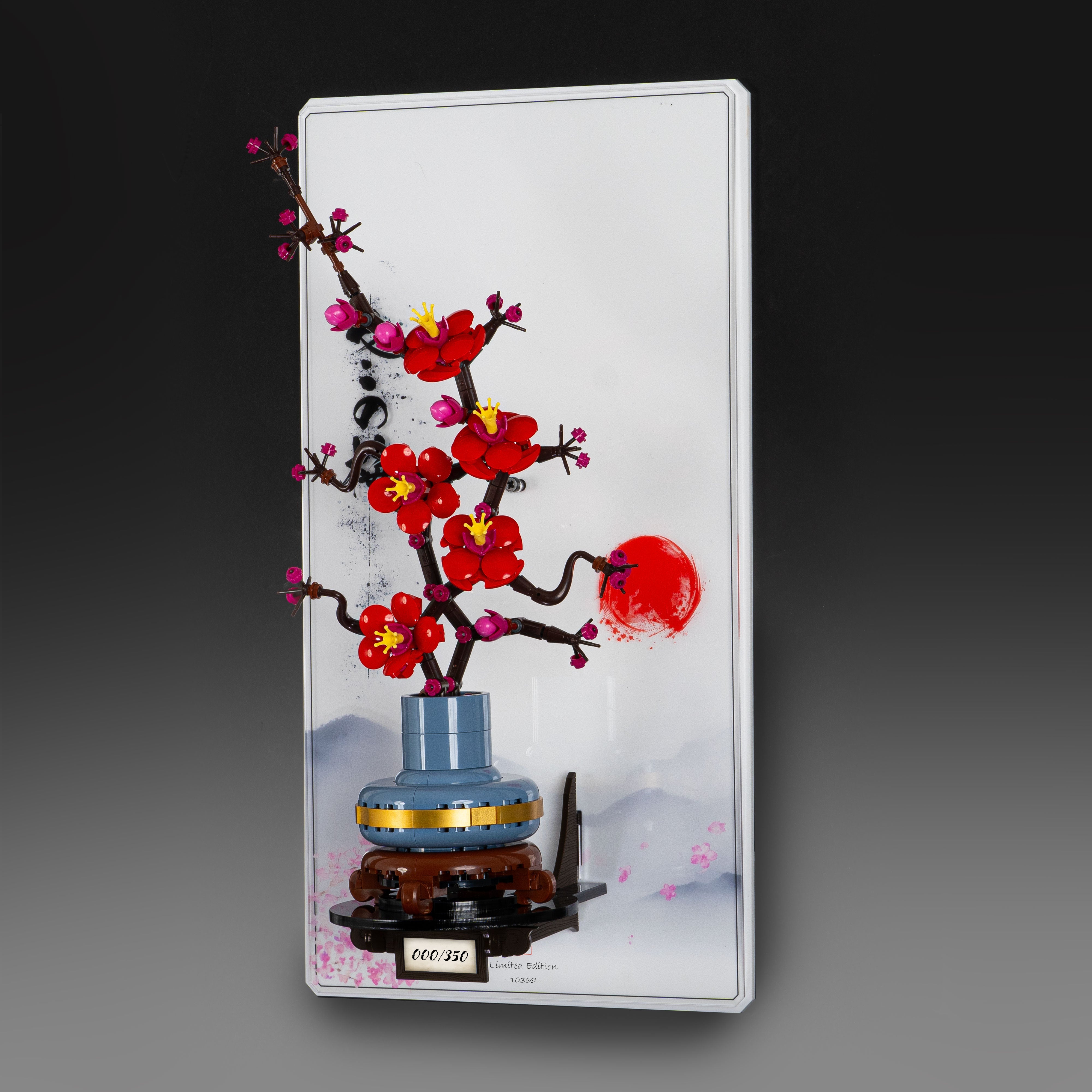 Limited Edition Wall Mounted Display Stand for LEGO® Botanicals Plum Blossom Flower (10369)