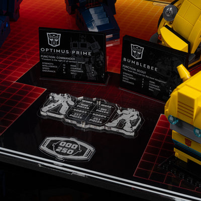 Limited Edition Display Case for LEGO® BrickHeadz / Icons Optimus Prime & Bumblebee (10338, 10302, 40804, 40803)