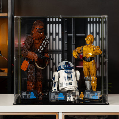 Display Case for LEGO® Star Wars™ Chewbacca, C-3PO and R2-D2 (75371, 75398, 75379)