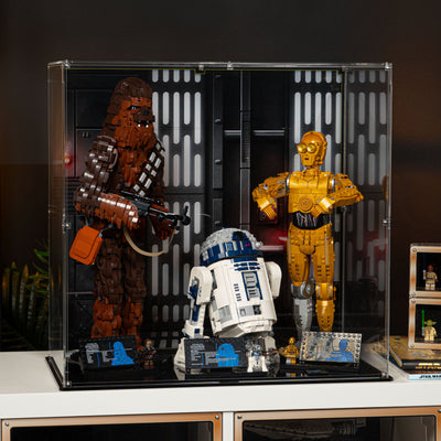 Display Case for LEGO® Star Wars™ Chewbacca, C-3PO and R2-D2 (75371, 75398, 75379)