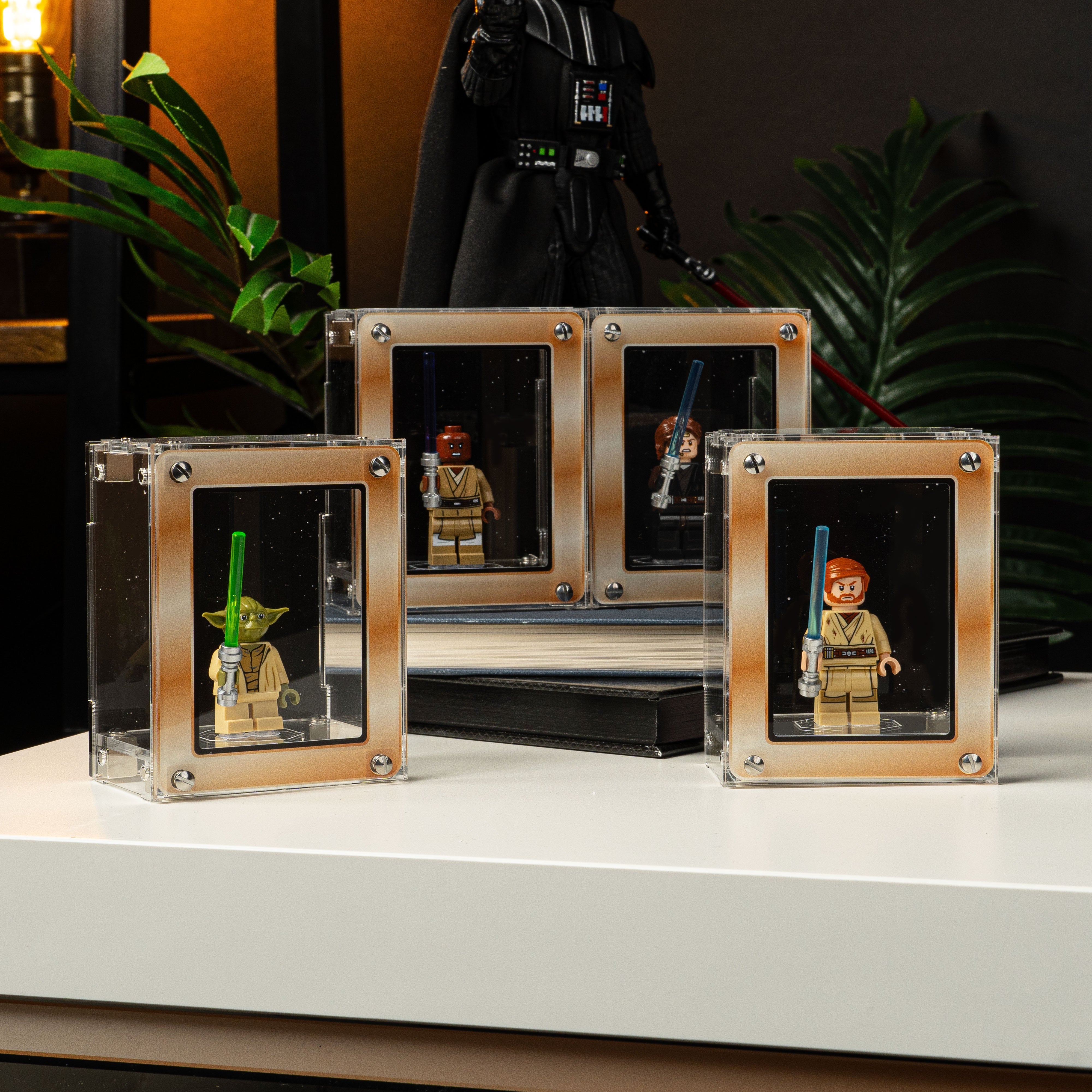 Star Wars™ Gold Themed Modular Display Case for LEGO® Minifigures