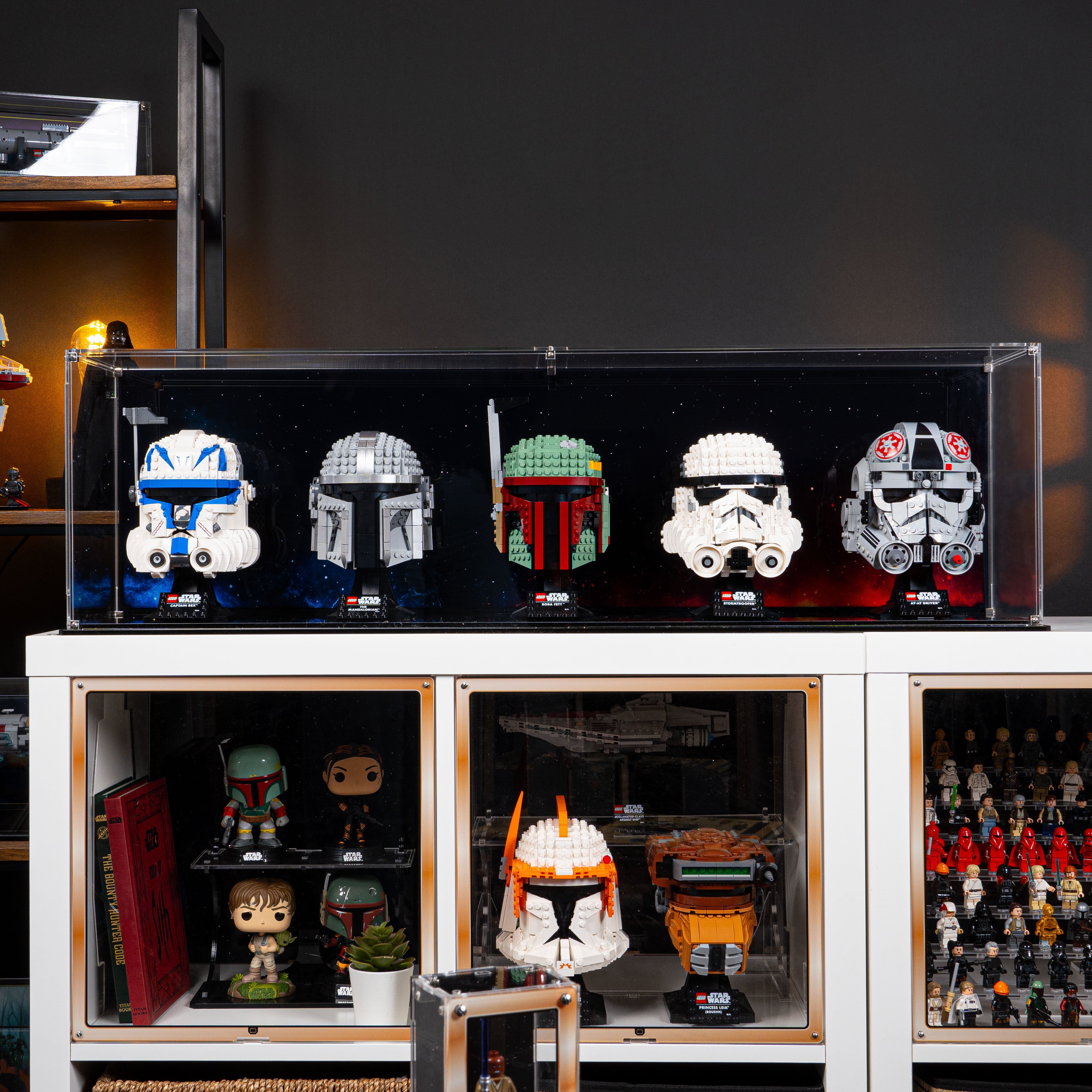 Star Wars™ Themed Display Case for Five LEGO® Helmets
