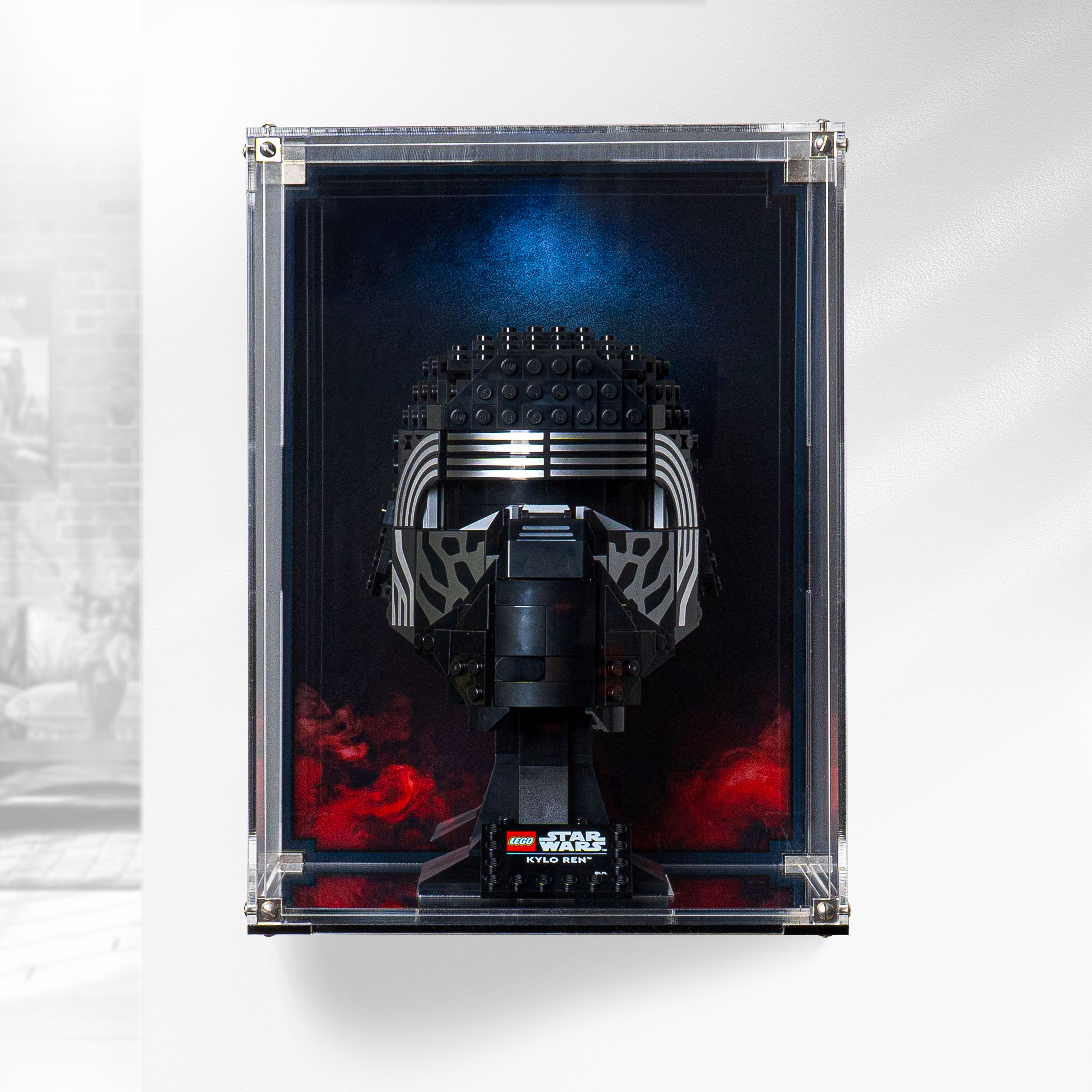 Wall-Mounted Display Case for LEGO® Star Wars: Kylo Ren's Helmet (75415)