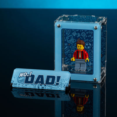 Limited Edition Father's Day Display Case for LEGO® Minifigure with Plaque