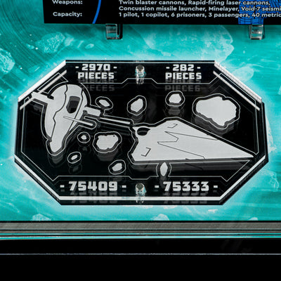 Limited Edition Display Case for LEGO® Star Wars™ Jango Fett's Firespray-Class Starship (75409) & Obi-Wan Kenobi’s Jedi Starfighter™ (75333)