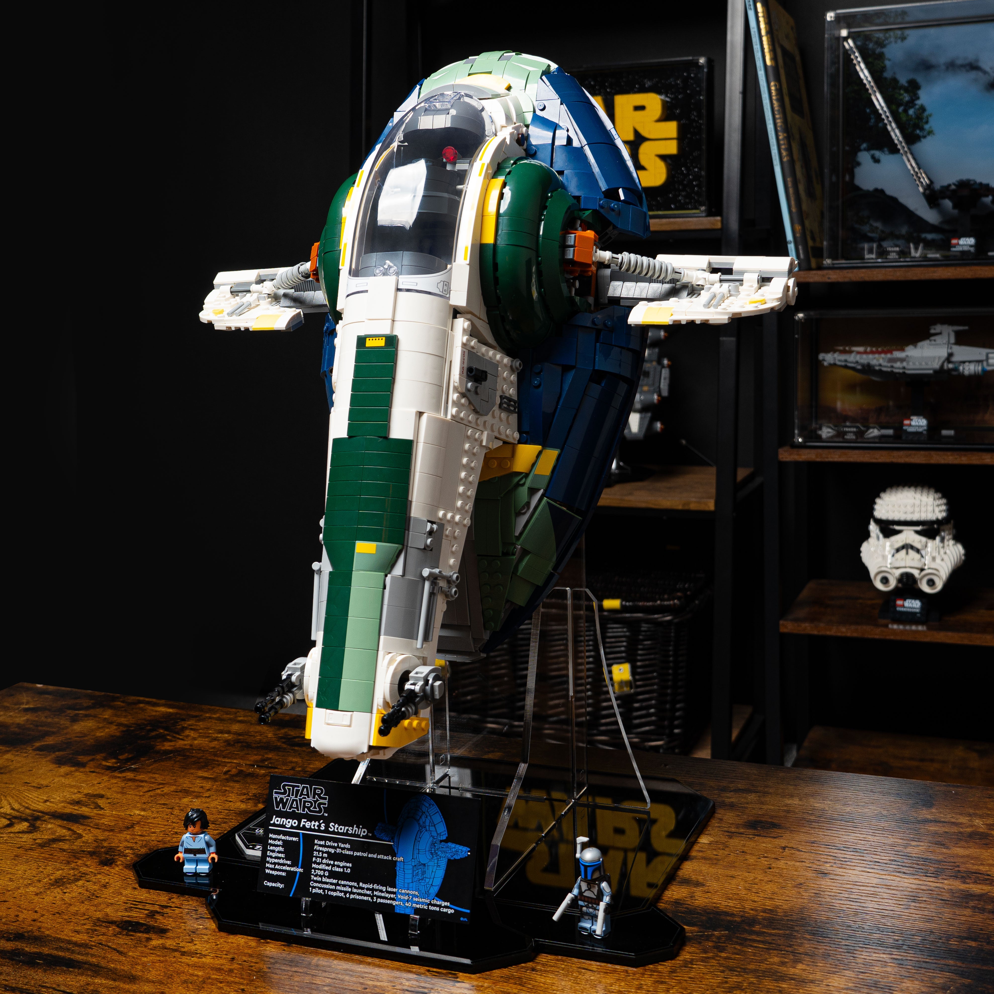 Display Stand for LEGO® Star Wars: Jango Fett's Firespray-Class Starship (75409)