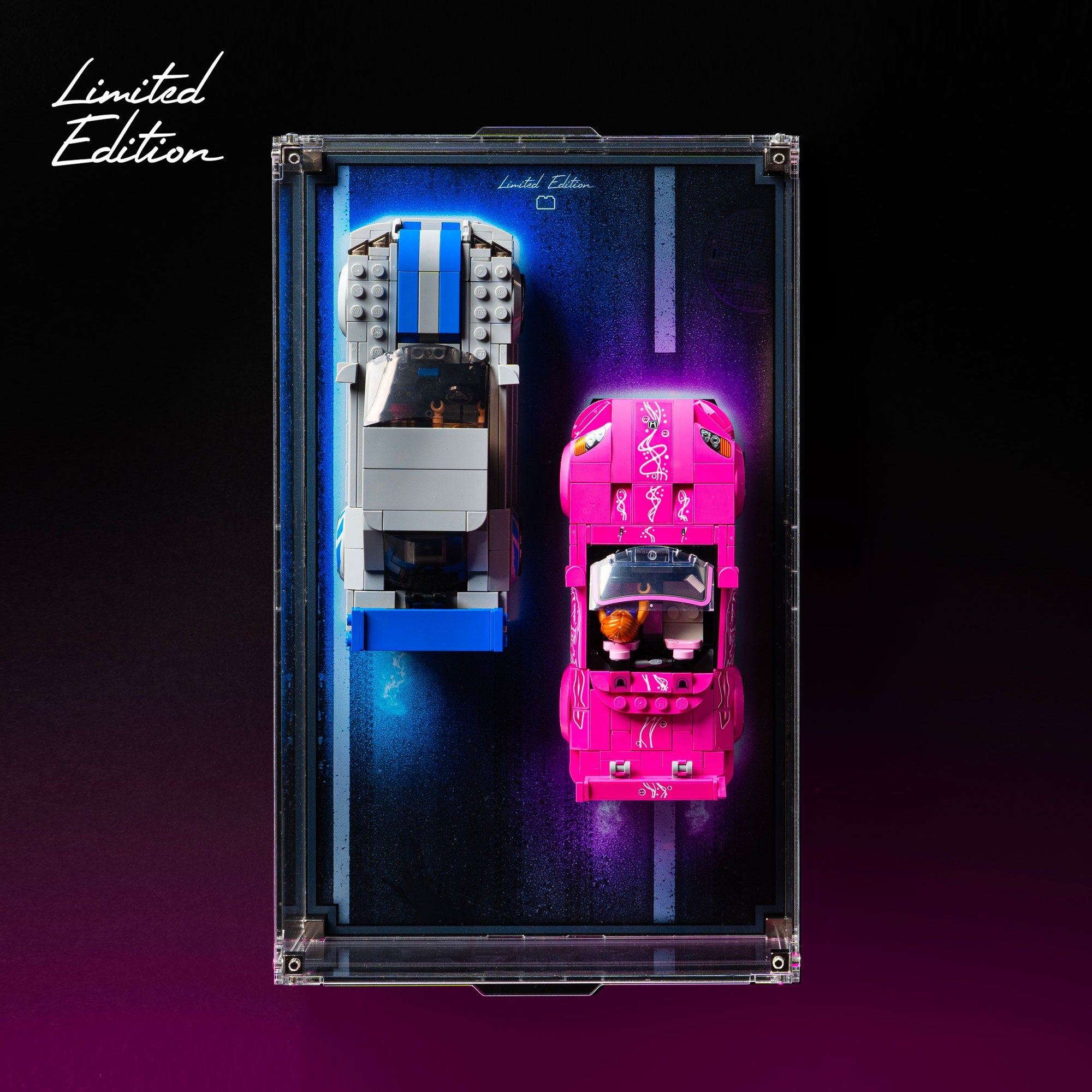 Limited Edition Display Case for LEGO® Speed Champions: 2 Fast 2 Furious Honda S2000 (77241) & Nissan Skyline GT-R (76917)