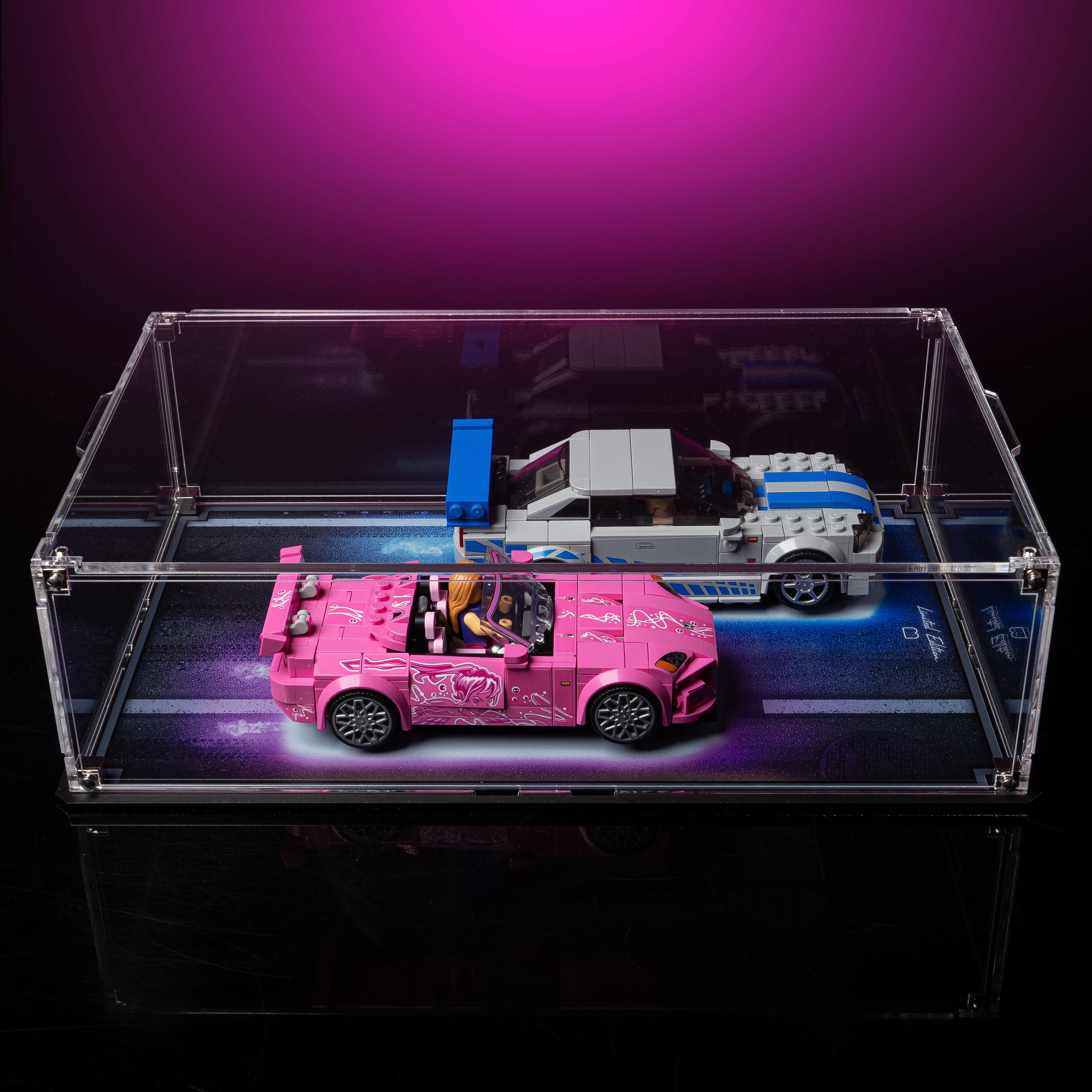 Limited Edition Display Case for LEGO® Speed Champions: 2 Fast 2 Furious Honda S2000 (77241) & Nissan Skyline GT-R (76917)
