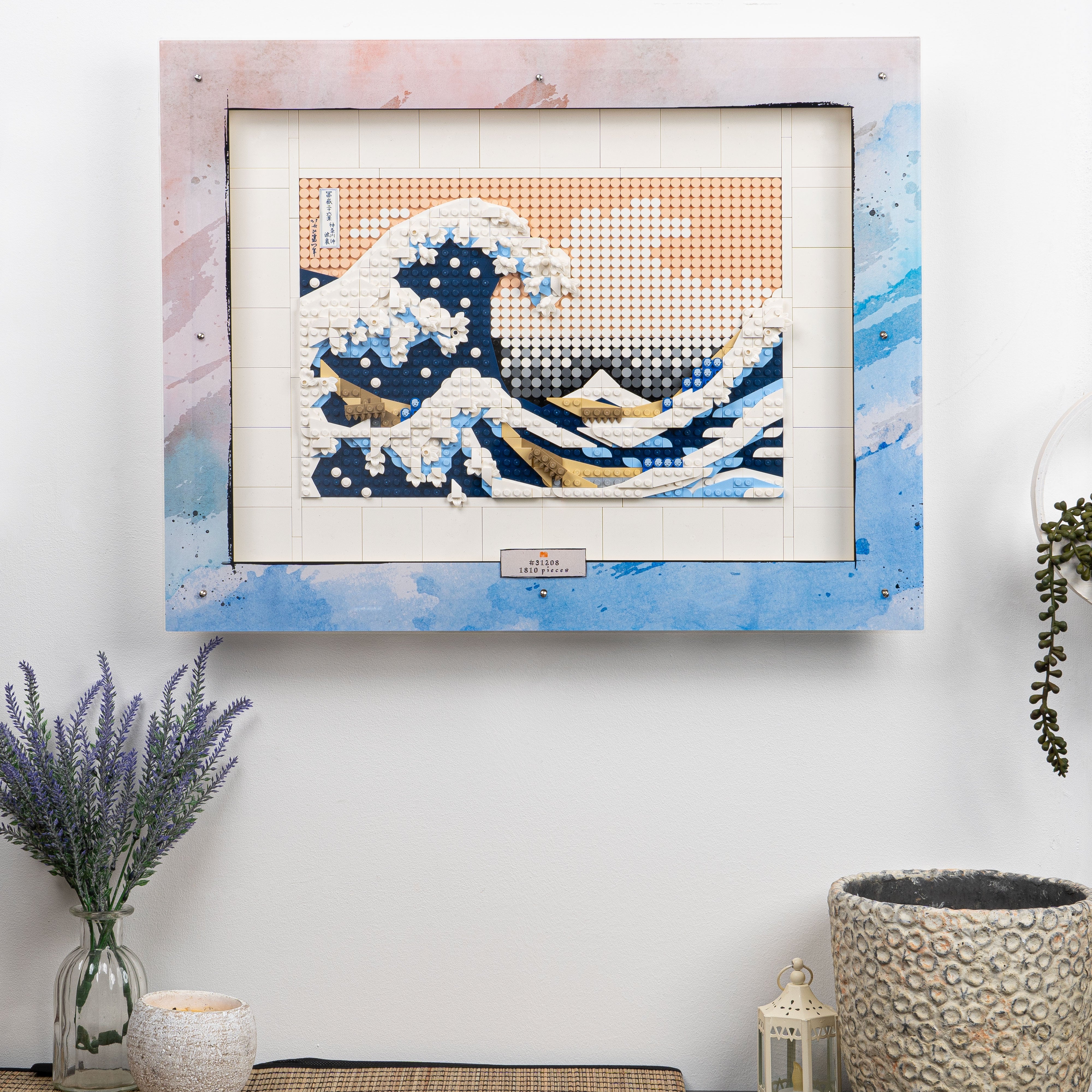 Wall Mounted Display Case for LEGO® Art: Hokusai - The Great Wave (31208)
