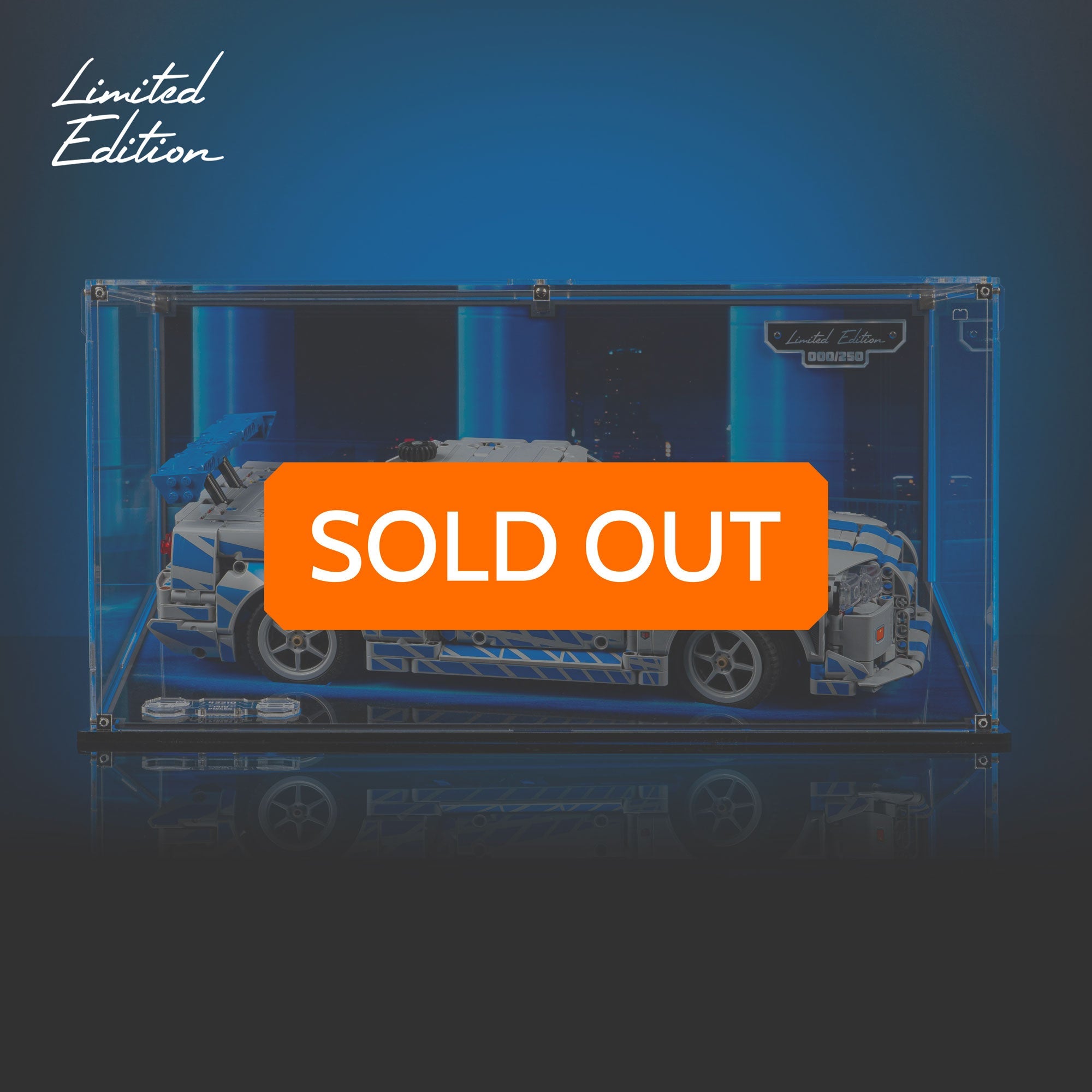 Limited Edition Display Case for LEGO® Technic: 2 Fast 2 Furious Nissan Skyline GT-R (R34) Car (42210)
