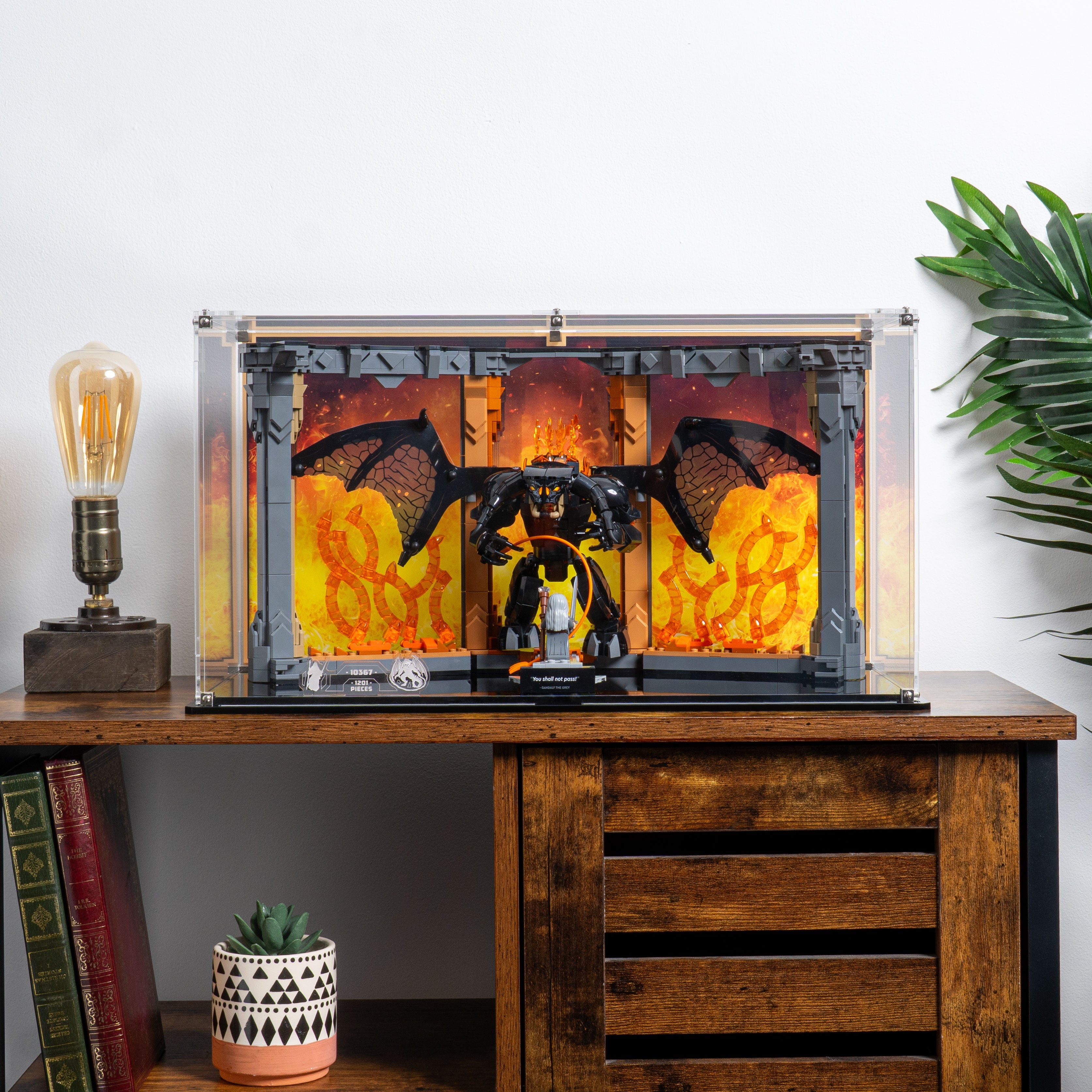 Display Case for LEGO® Icons: Lord of the Rings: Balrog™ Book Nook (10367)