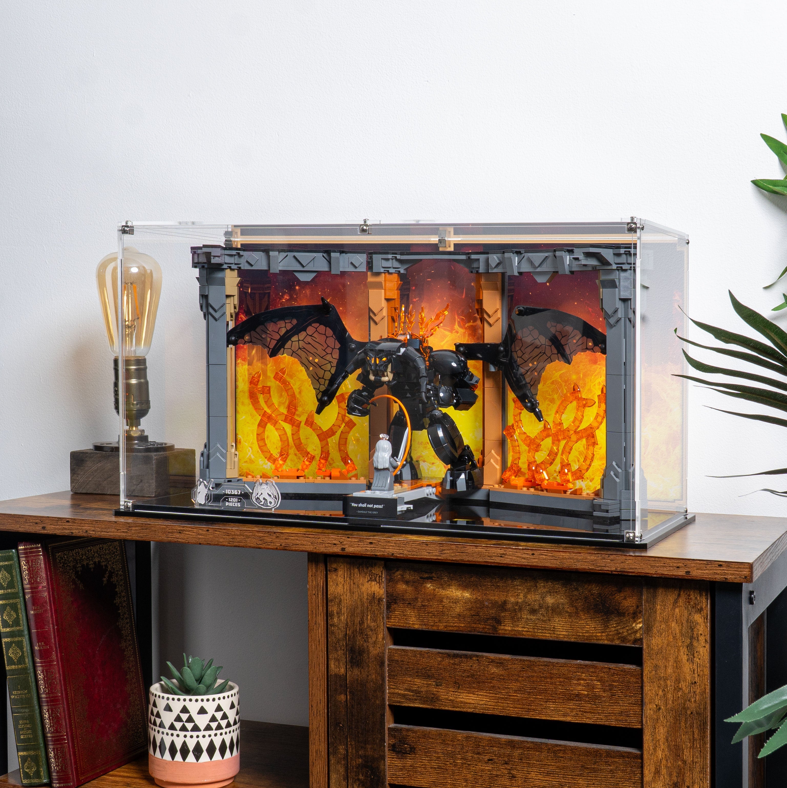 Display Case for LEGO® Icons: Lord of the Rings: Balrog™ Book Nook (10367)