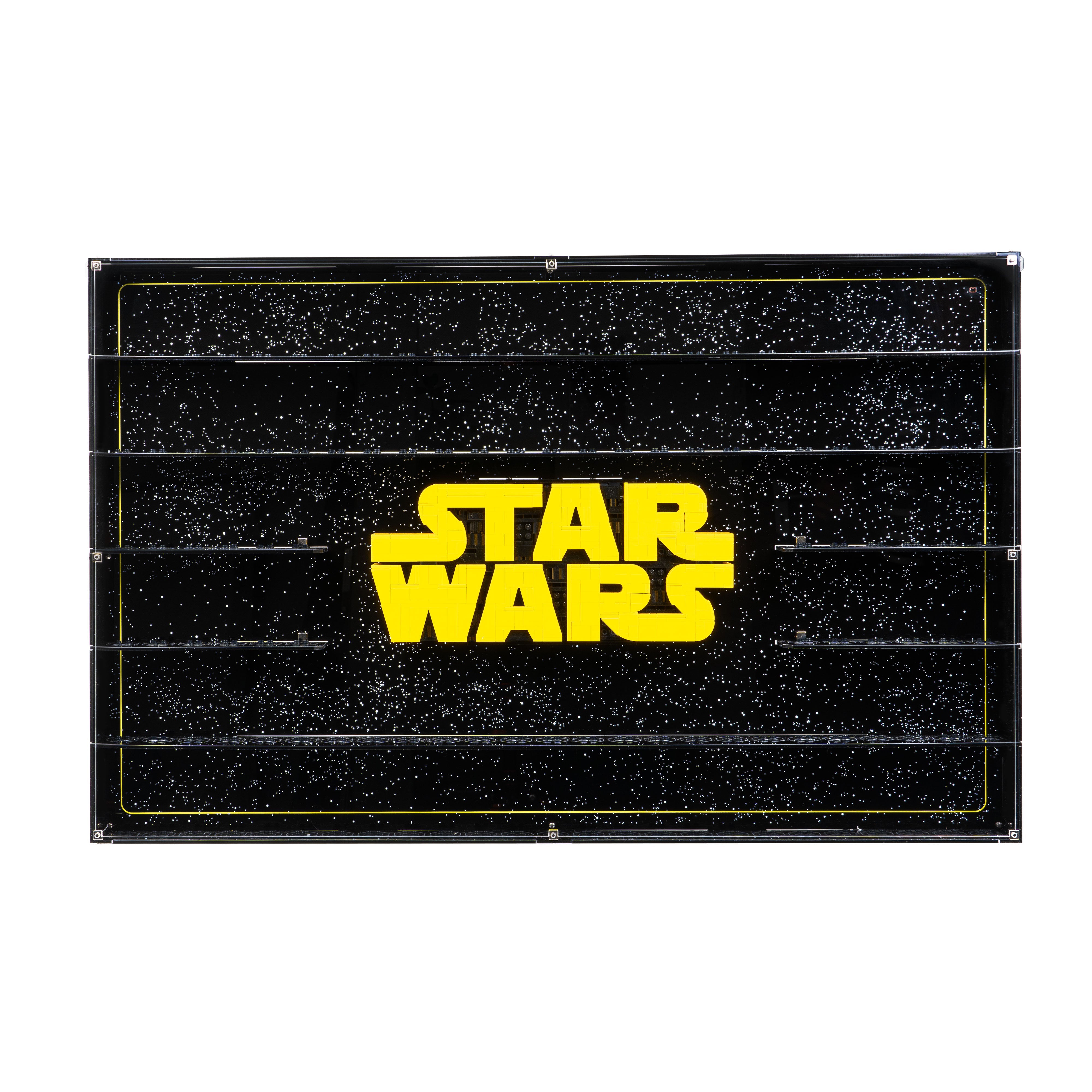 Wall Mounted Display Case for LEGO® Star Wars: Brick-Built Star Wars Logo & 124 Minifigures (75407)