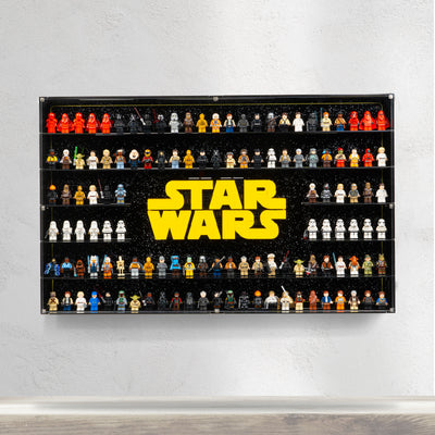 Wall Mounted Display Case for LEGO® Star Wars: Brick-Built Star Wars Logo & 124 Minifigures (75407)