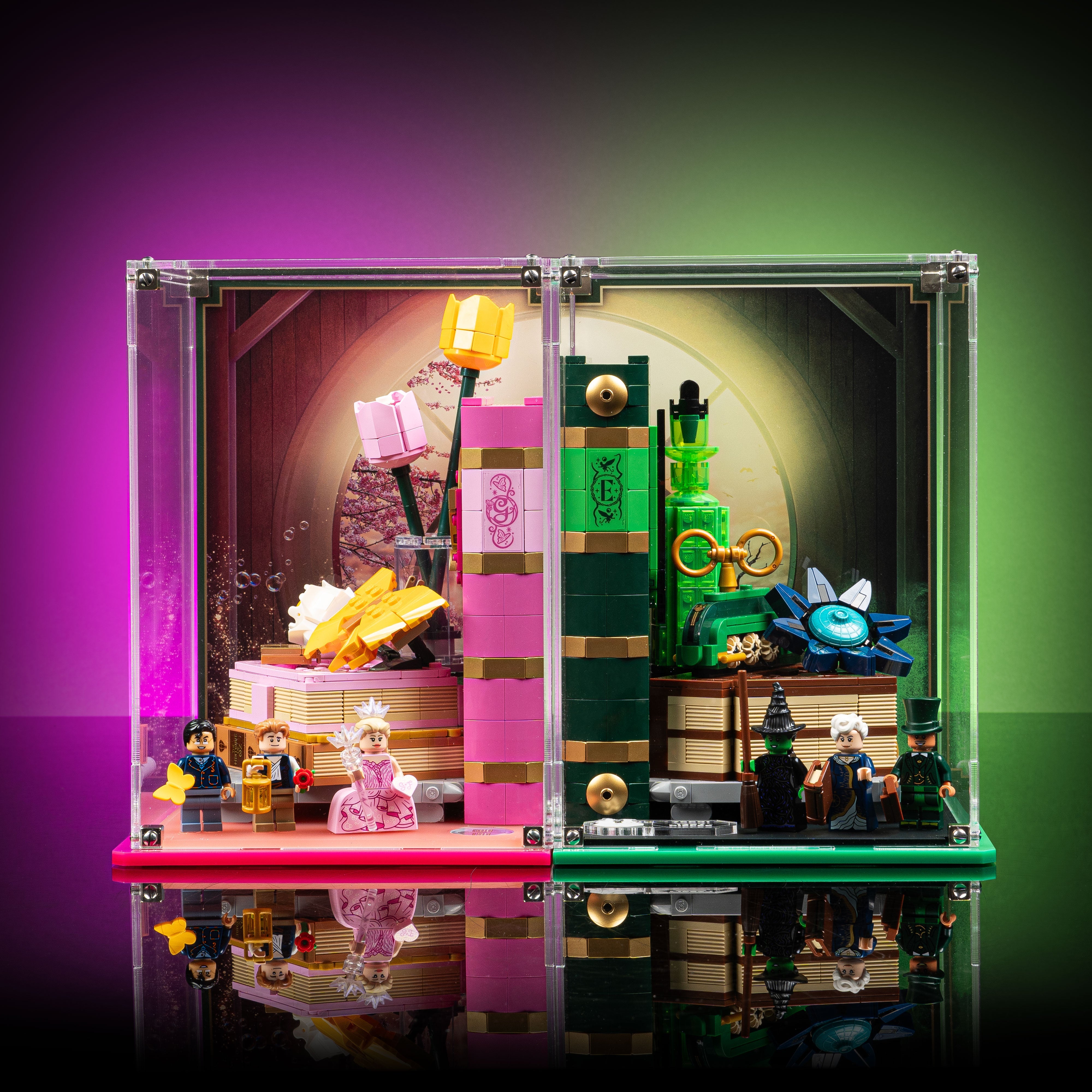 Limited Edition Display Case for LEGO® Wicked: Glinda and Elphaba Bookends (75691)