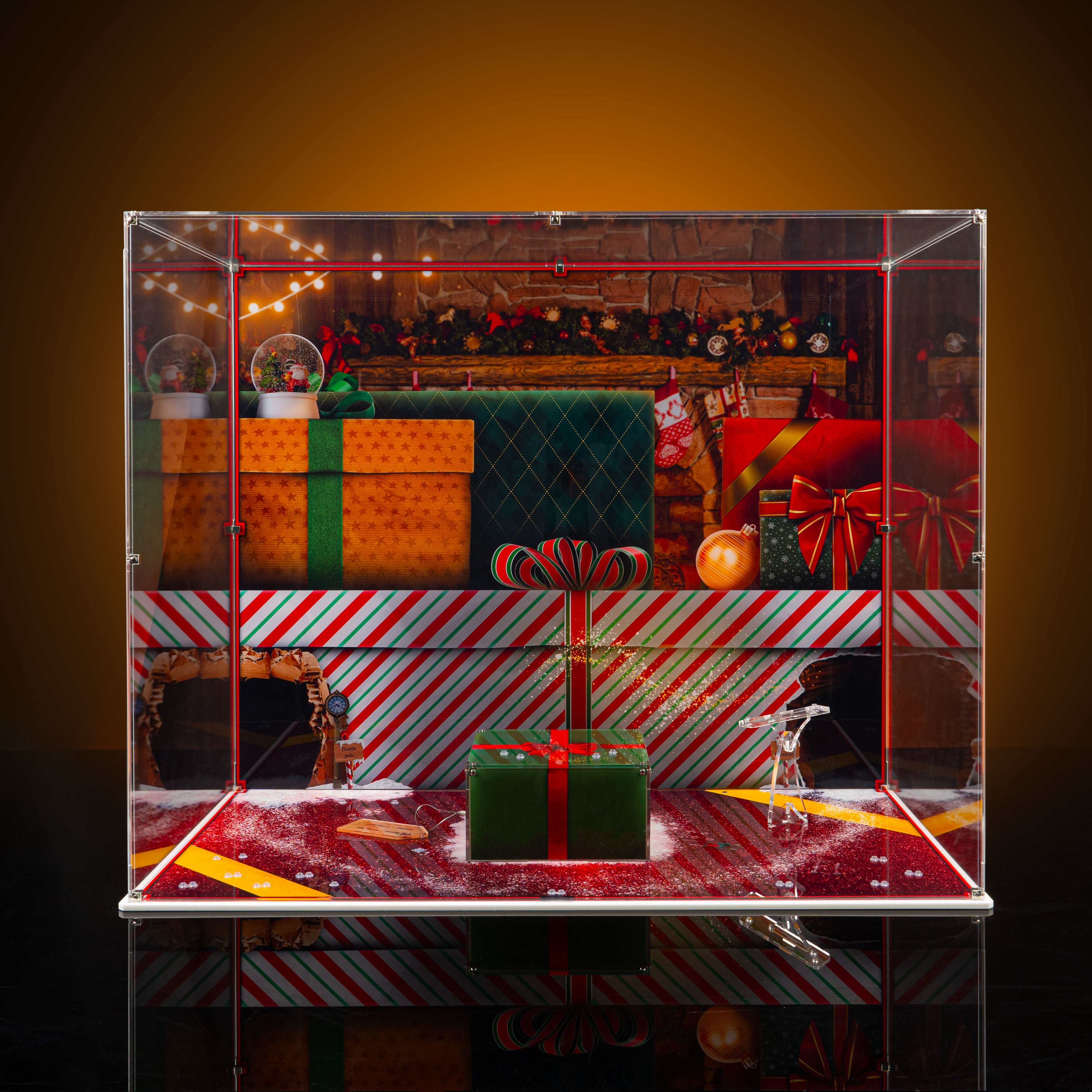 Limited Edition Display Case for LEGO® Family Christmas Tree Decoration (41843) & Holiday Express Train (10361)