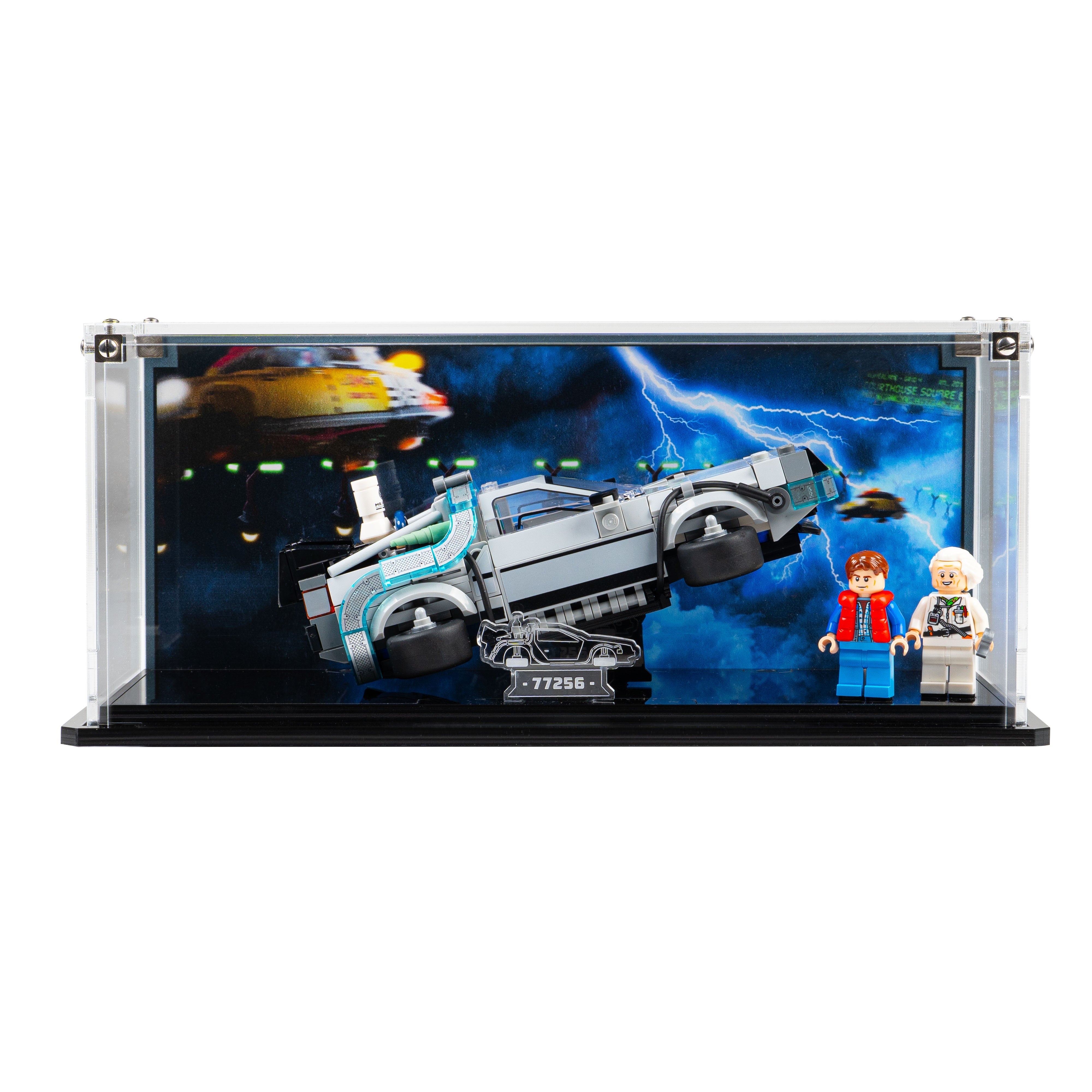 Display Case for LEGO® Speed Champions: Time Machine from Back to the Future (77256)