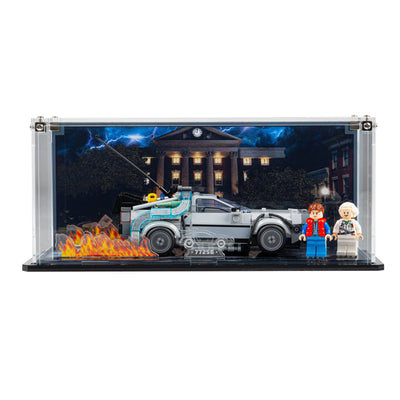 Display Case for LEGO® Speed Champions: Time Machine from Back to the Future (77256)