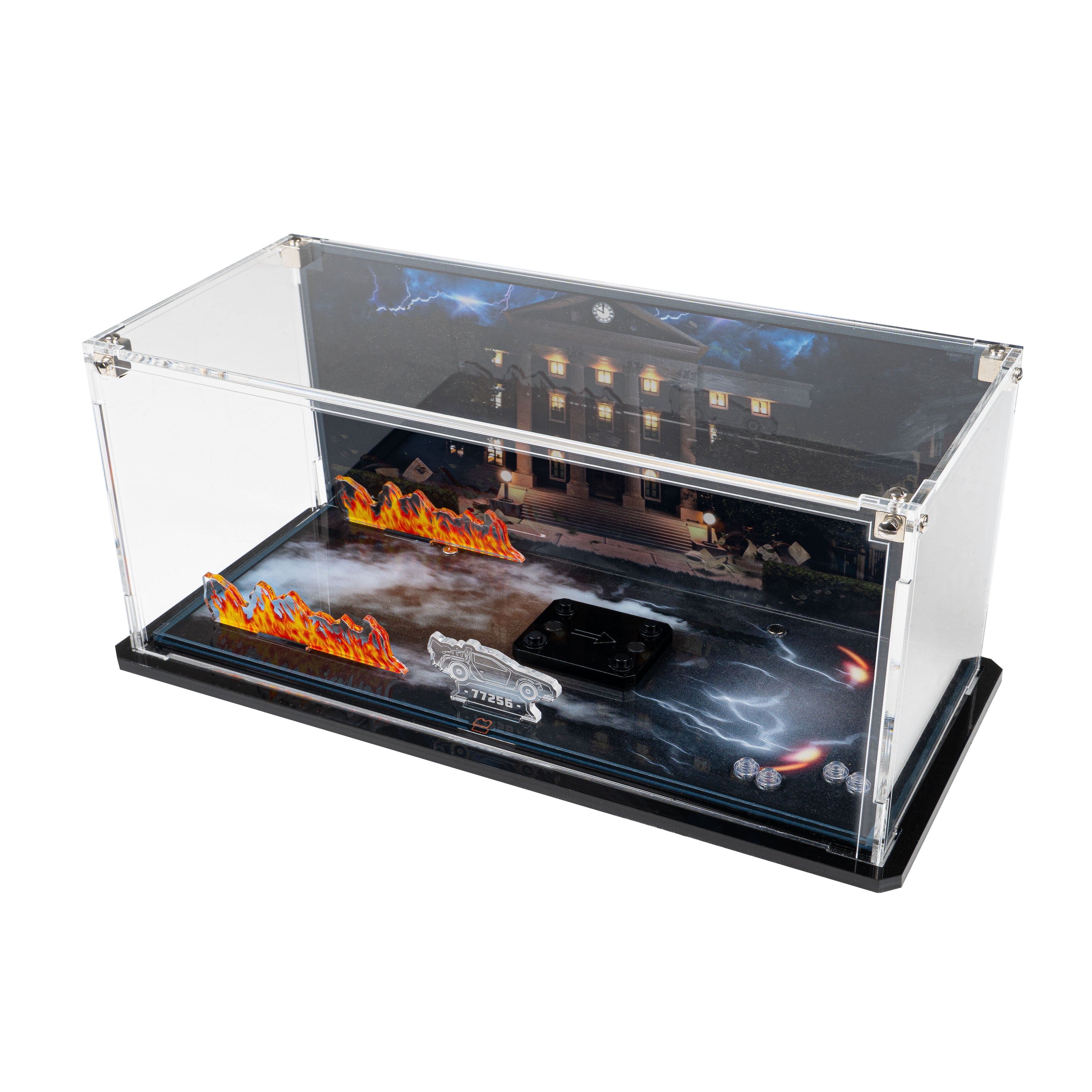 Display Case for LEGO® Speed Champions: Time Machine from Back to the Future (77256)