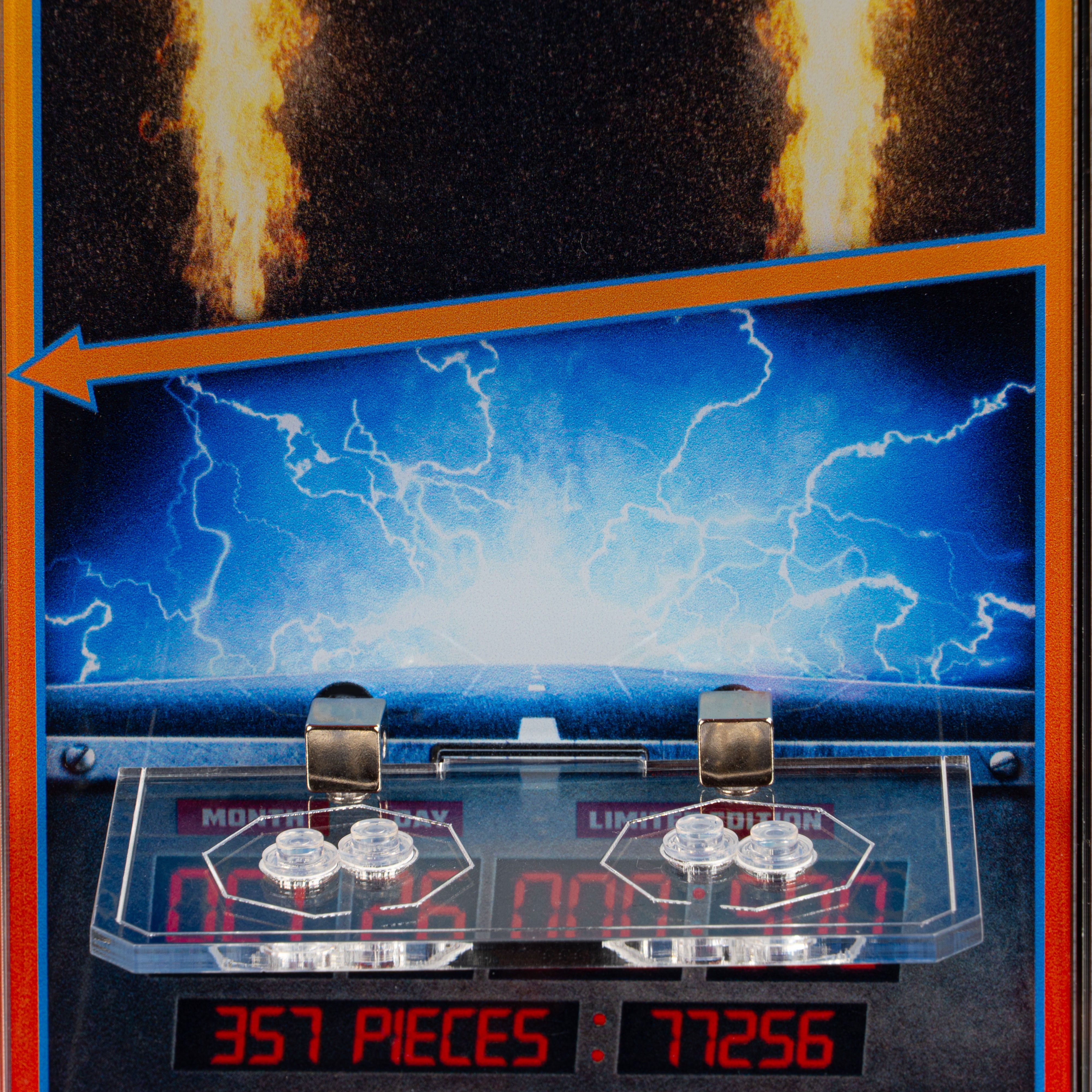 Limited Edition Wall Mounted Display Case for LEGO® Speed Champions: Time Machine from Back to the Future (77256)