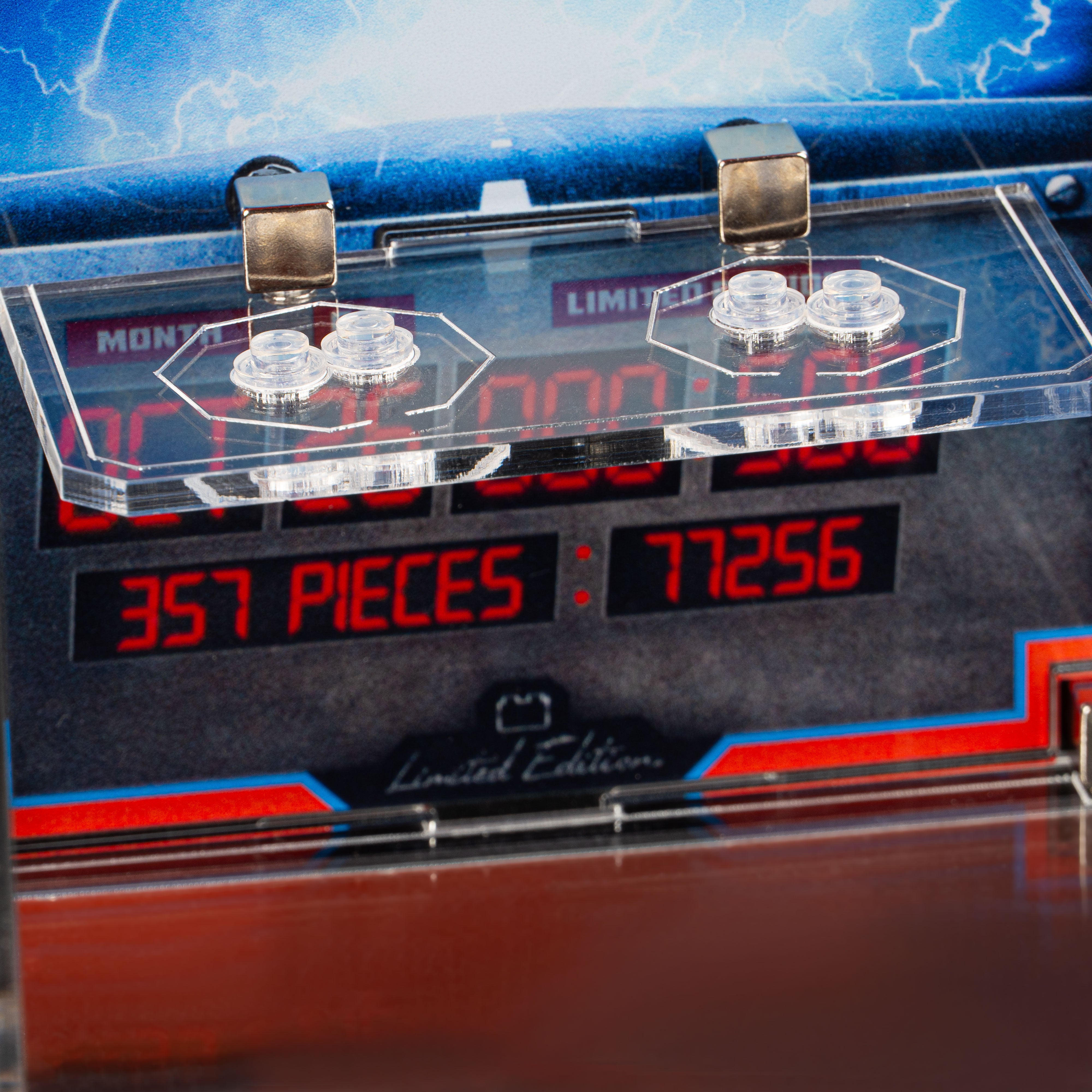 Limited Edition Wall Mounted Display Case for LEGO® Speed Champions: Time Machine from Back to the Future (77256)