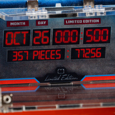 Limited Edition Wall Mounted Display Case for LEGO® Speed Champions: Time Machine from Back to the Future (77256)