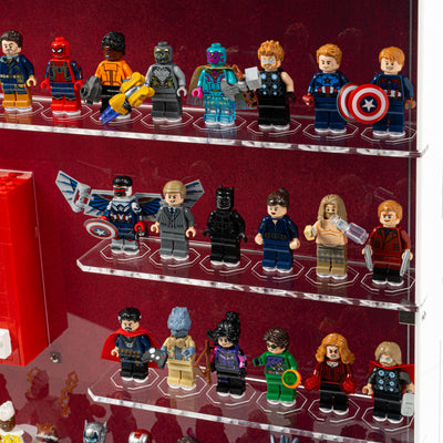 Wall Mounted Display Case for LEGO® Marvel: Brick-Built Marvel Logo & 124 Minifigures (76313)
