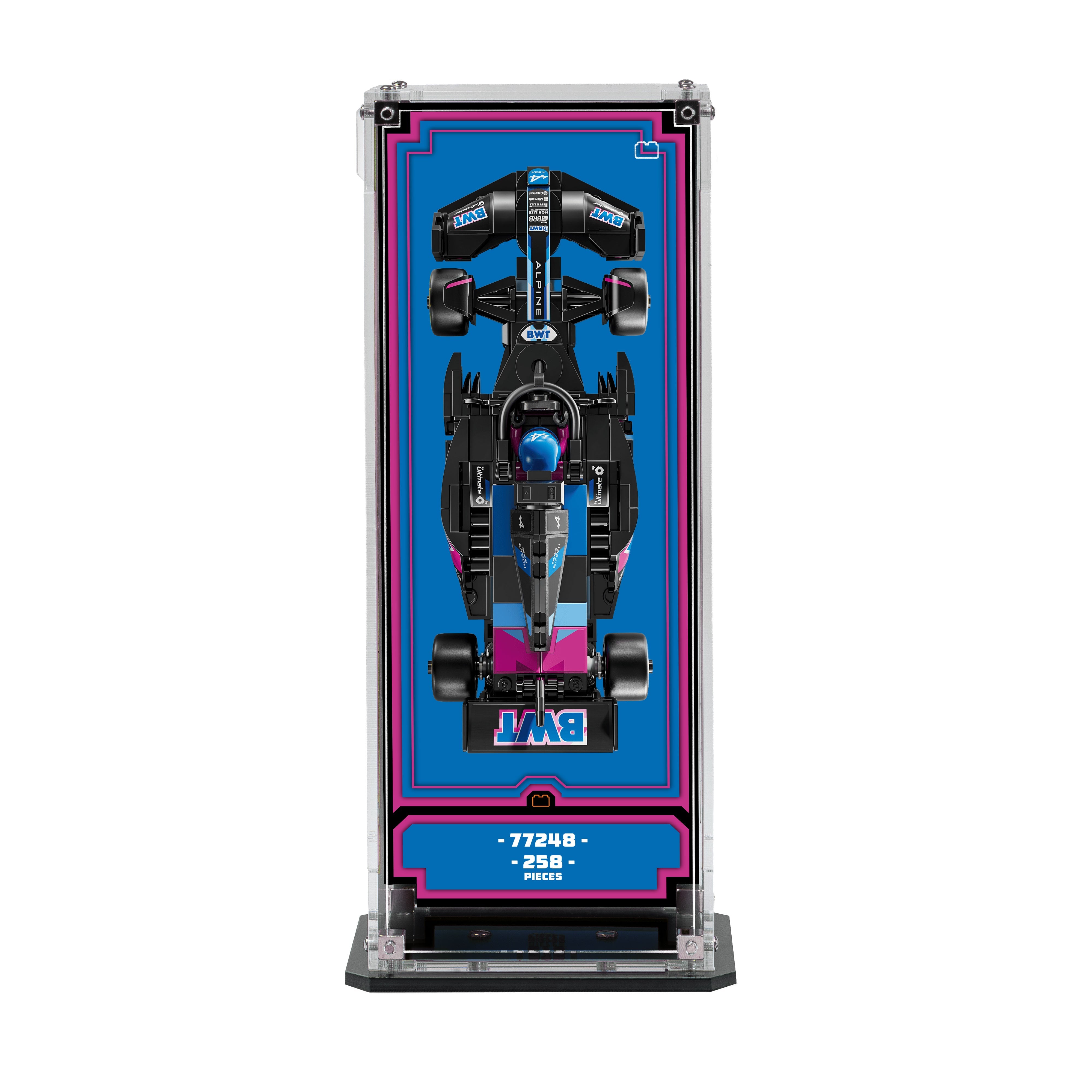 Wall Mountable Display Case for LEGO® Speed Champions: Formula 1 Range