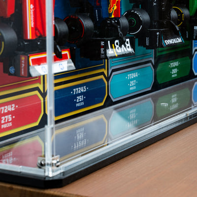 Wall Mountable Display Case for 10 x LEGO® Speed Champions: Formula 1 Range