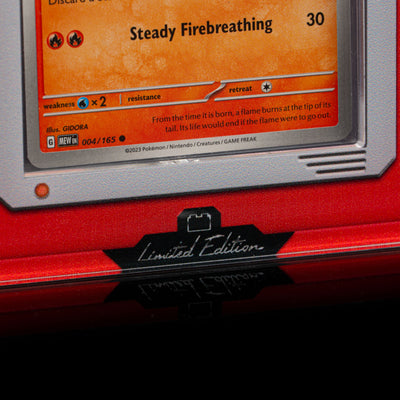 Limited Edition Display Case for LEGO® Pokémon™: Venusaur, Charizard and Blastoise (72153) with Trading Card Display