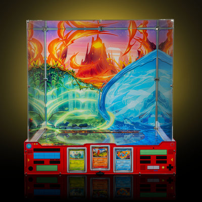 Limited Edition Display Case for LEGO® Pokémon™: Venusaur, Charizard and Blastoise (72153) with Trading Card Display