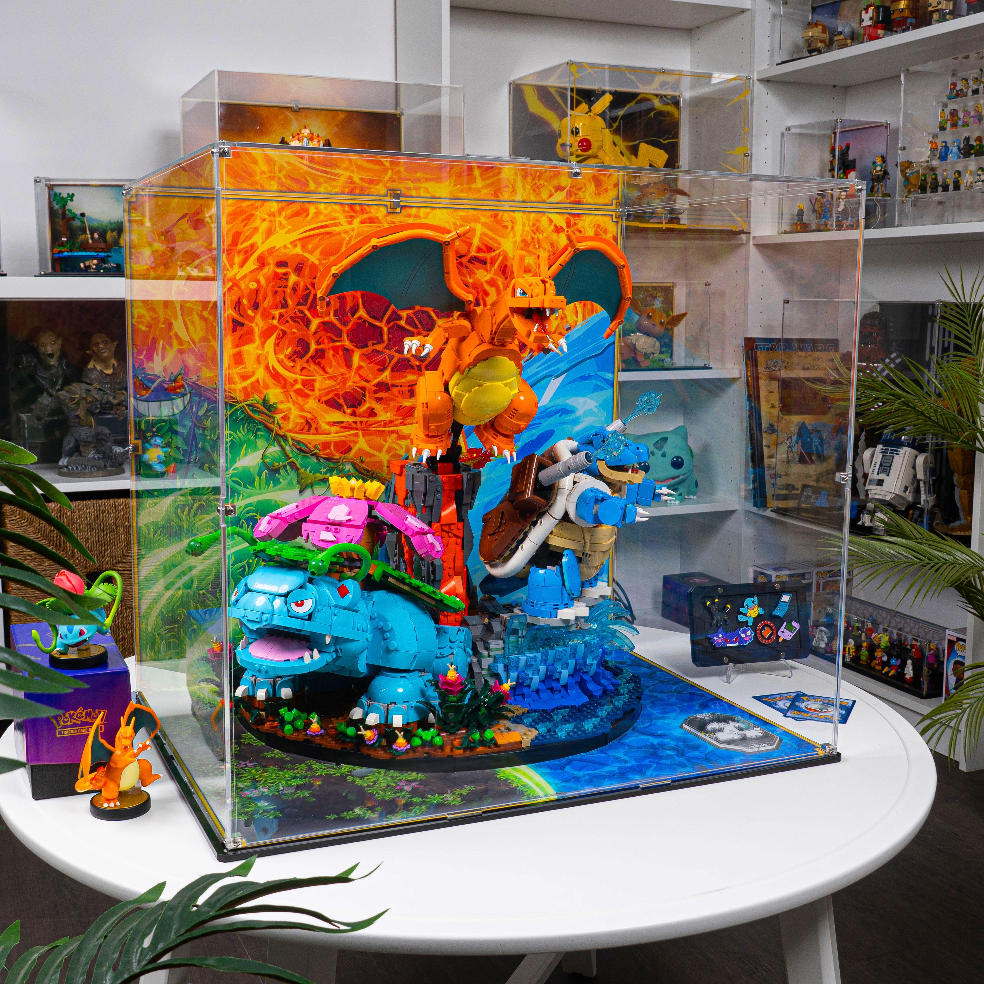 Display Case for LEGO® Pokémon™: Venusaur, Charizard and Blastoise (72153)