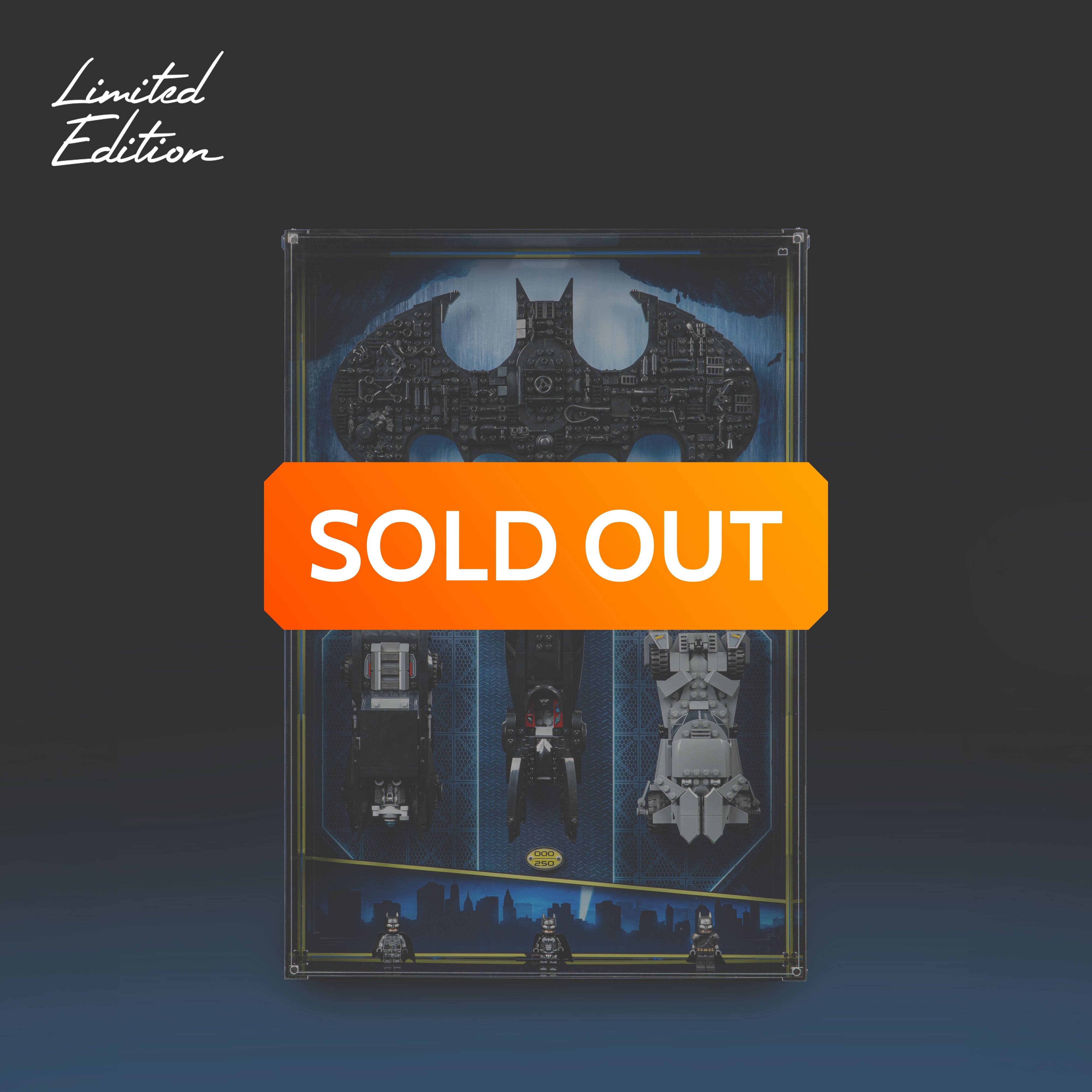 Limited Edition Wall Mounted Display Case for LEGO® Batman™ Logo & Cars (76330) (76332) (76333) (76331)