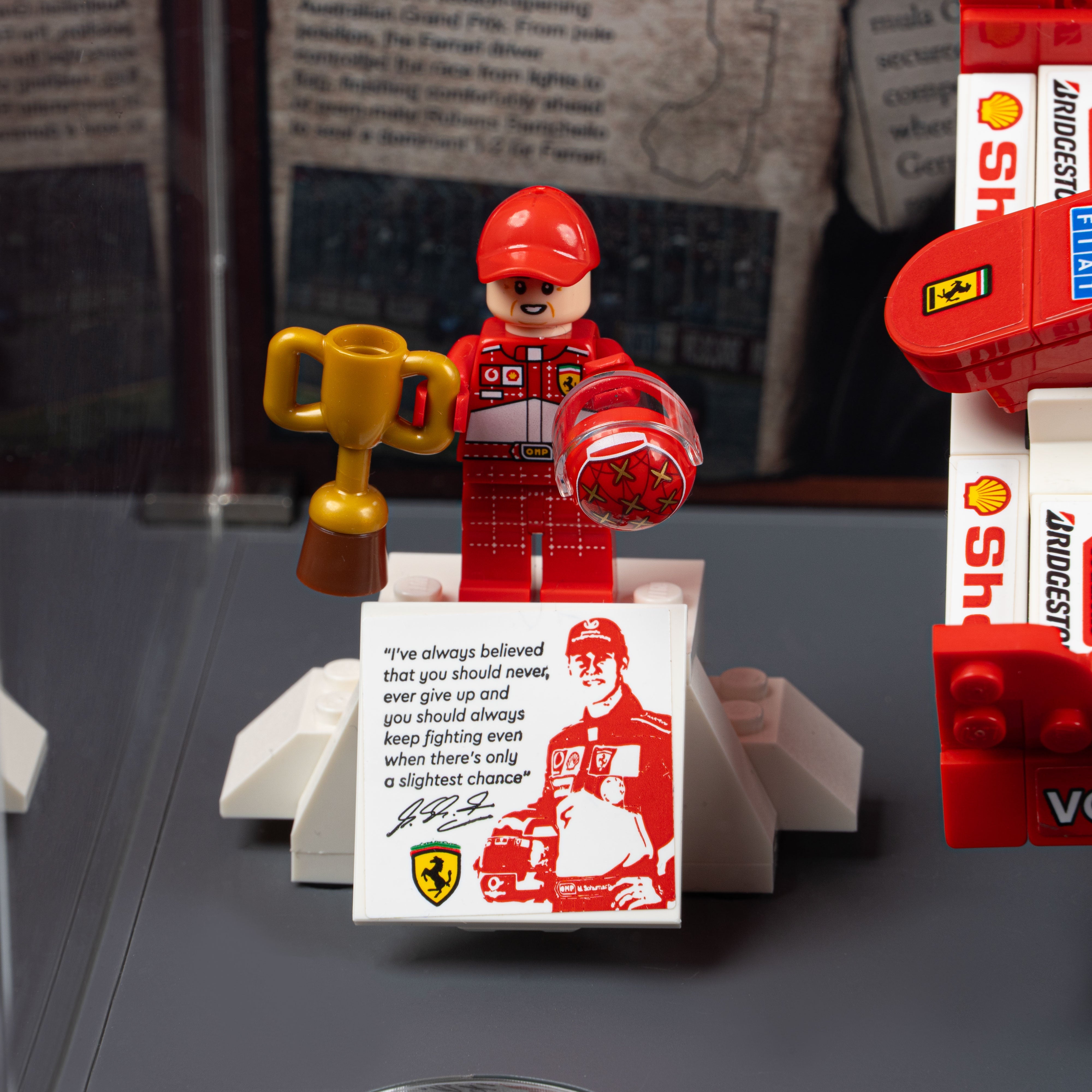 Limited Edition Display Case for LEGO® Icons: Ferrari F2004 & Michael Schumacher (11375)