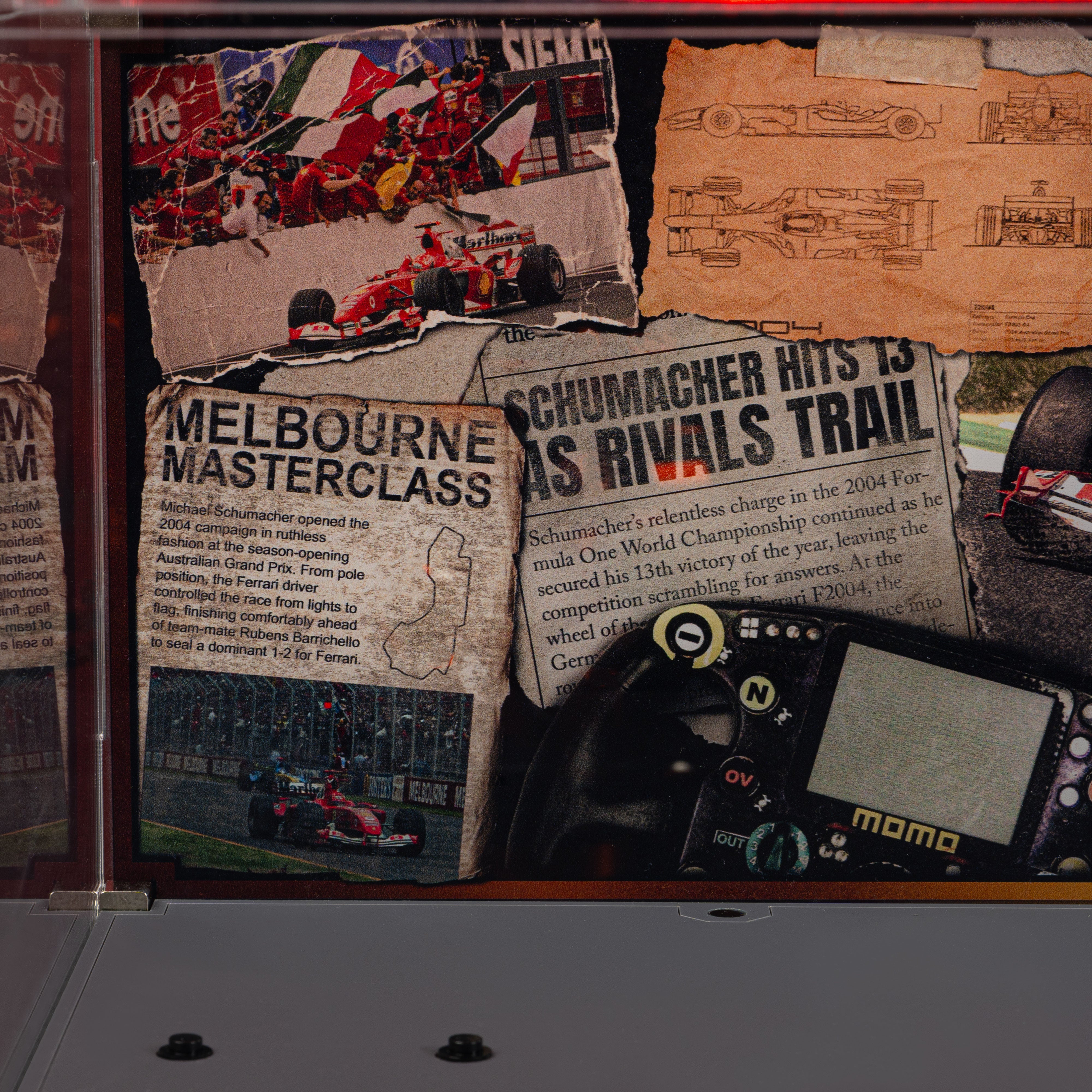 Limited Edition Display Case for LEGO® Icons: Ferrari F2004 & Michael Schumacher (11375)