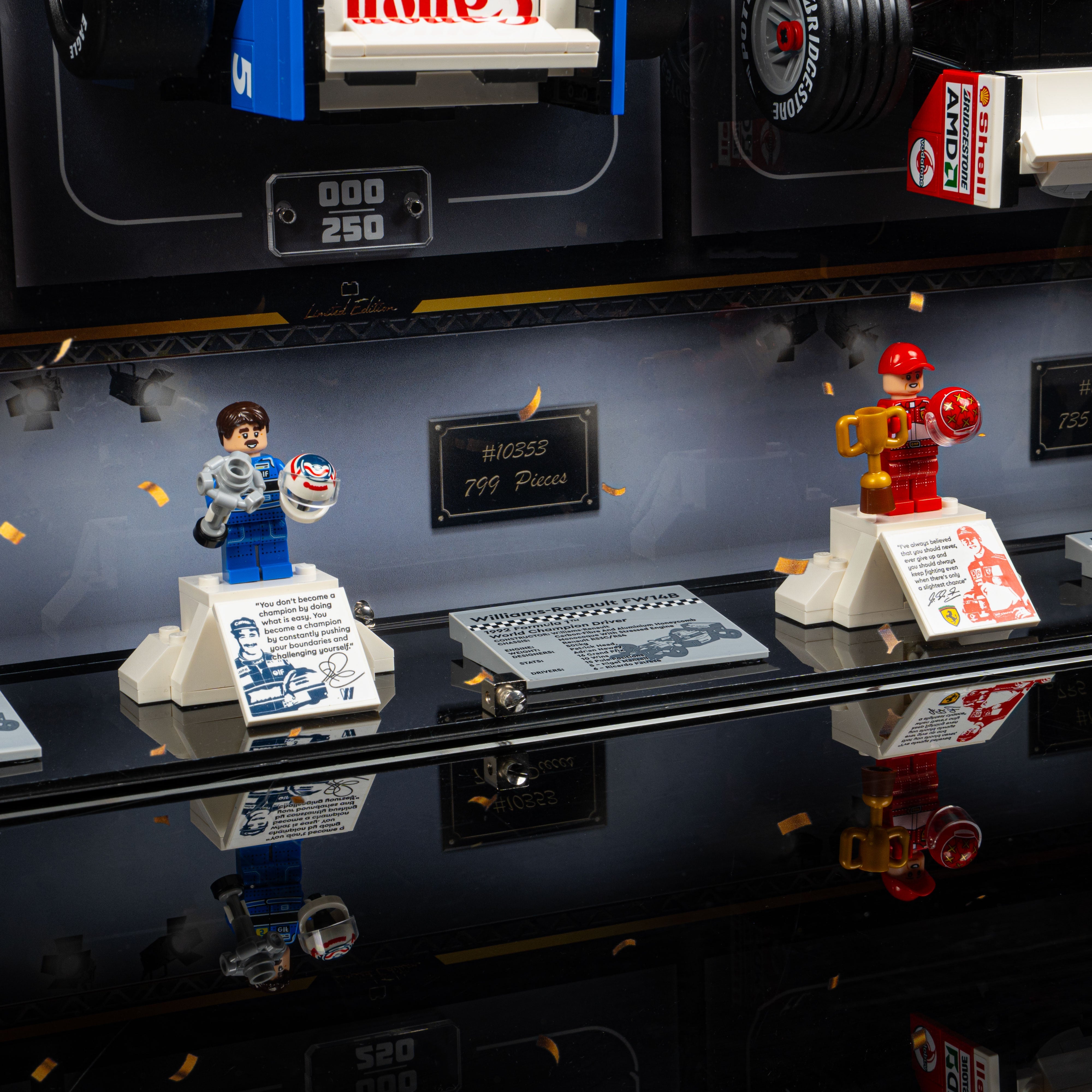 Limited Edition Wall Mountable Display Case for LEGO® Icons: F1 Legends (10330, 10353, 11375)