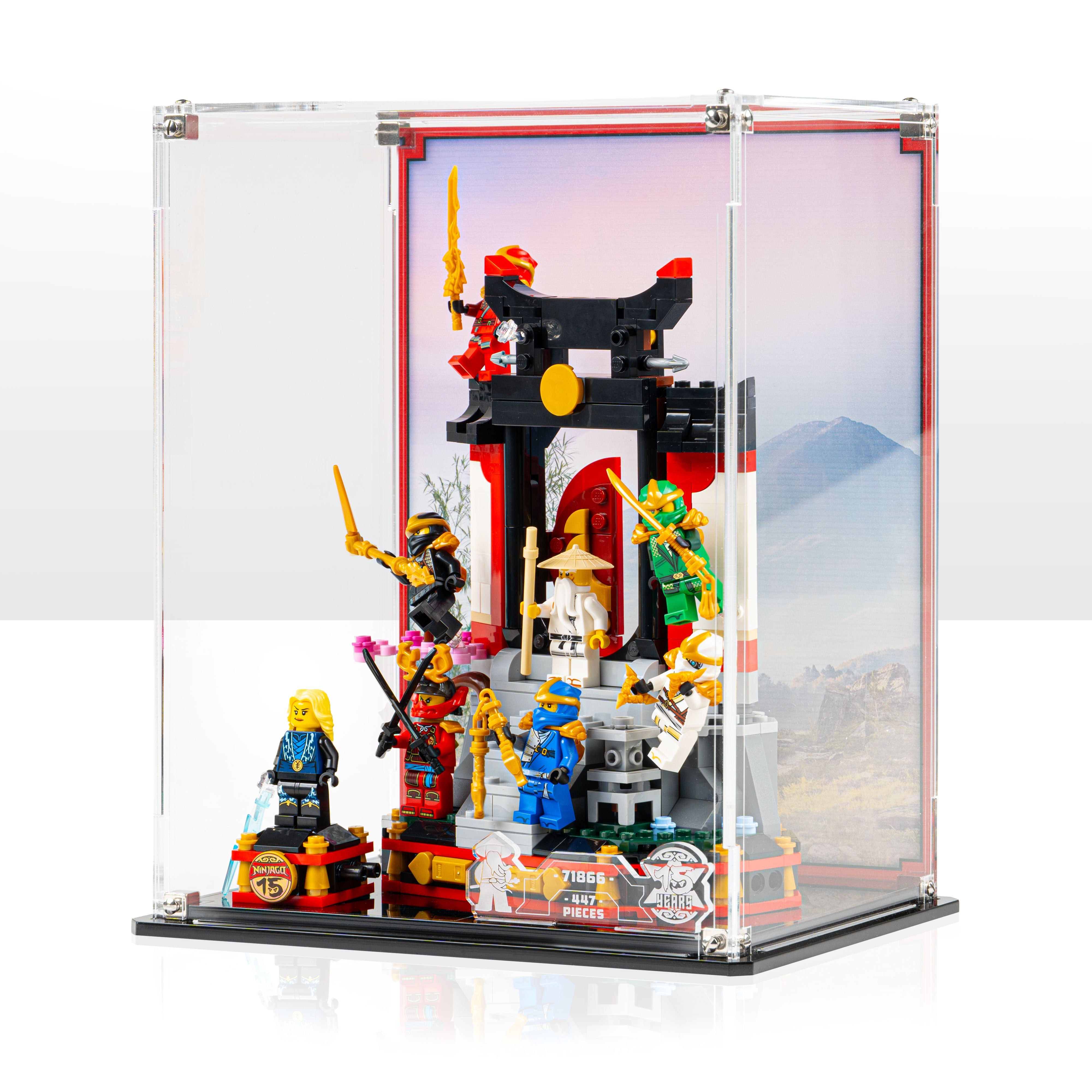Display Case for LEGO® Ninja Character Display 15th Anniversary (71866)