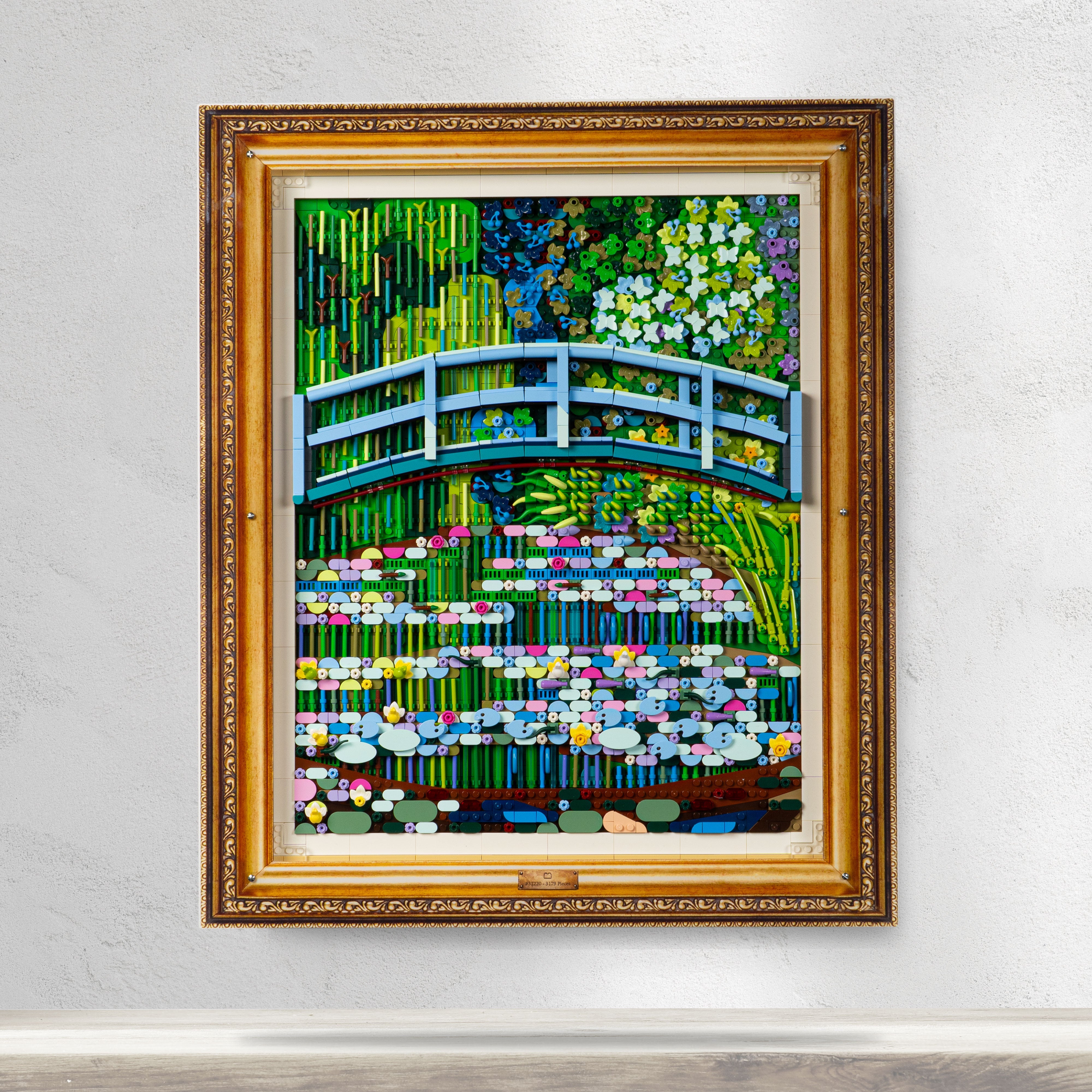 Wall Mounted Display Case for LEGO® Art: Claude Monet – Bridge over a Pond of Water Lilies (31220)