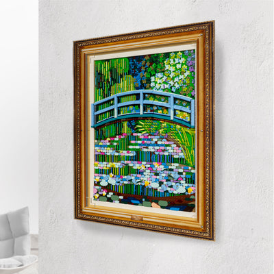 Wall Mounted Display Case for LEGO® Art: Claude Monet – Bridge over a Pond of Water Lilies (31220)