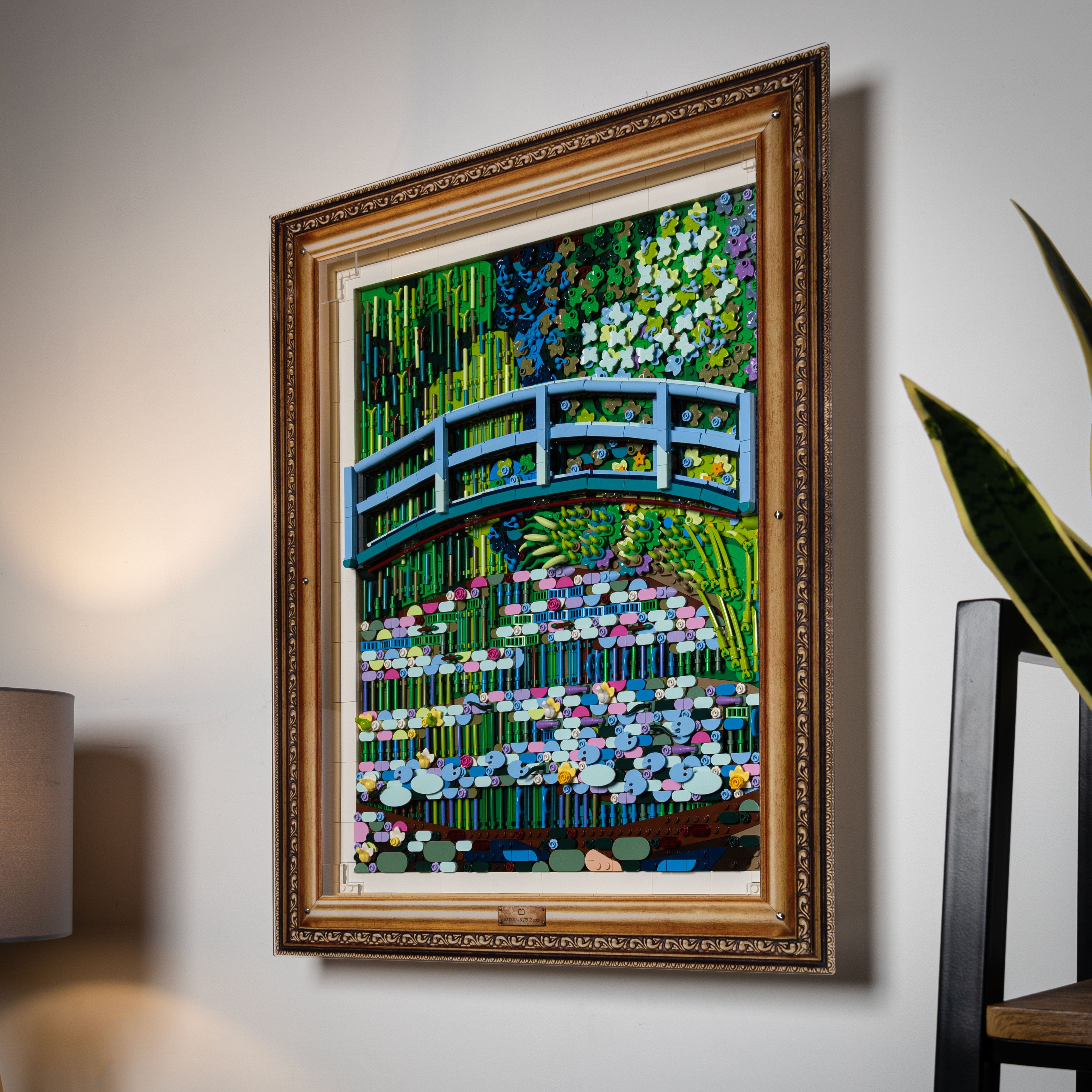 Wall Mounted Display Case for LEGO® Art: Claude Monet – Bridge over a Pond of Water Lilies (31220)