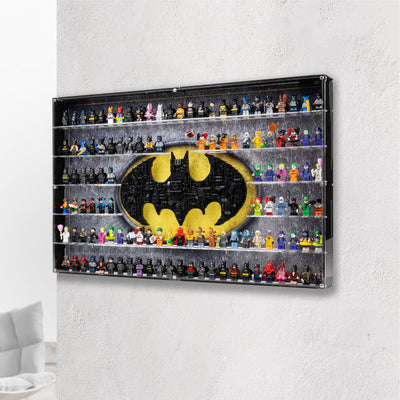 Wall Mounted Display Case for LEGO® Batman™ Logo & 121 Minifigures (76330)