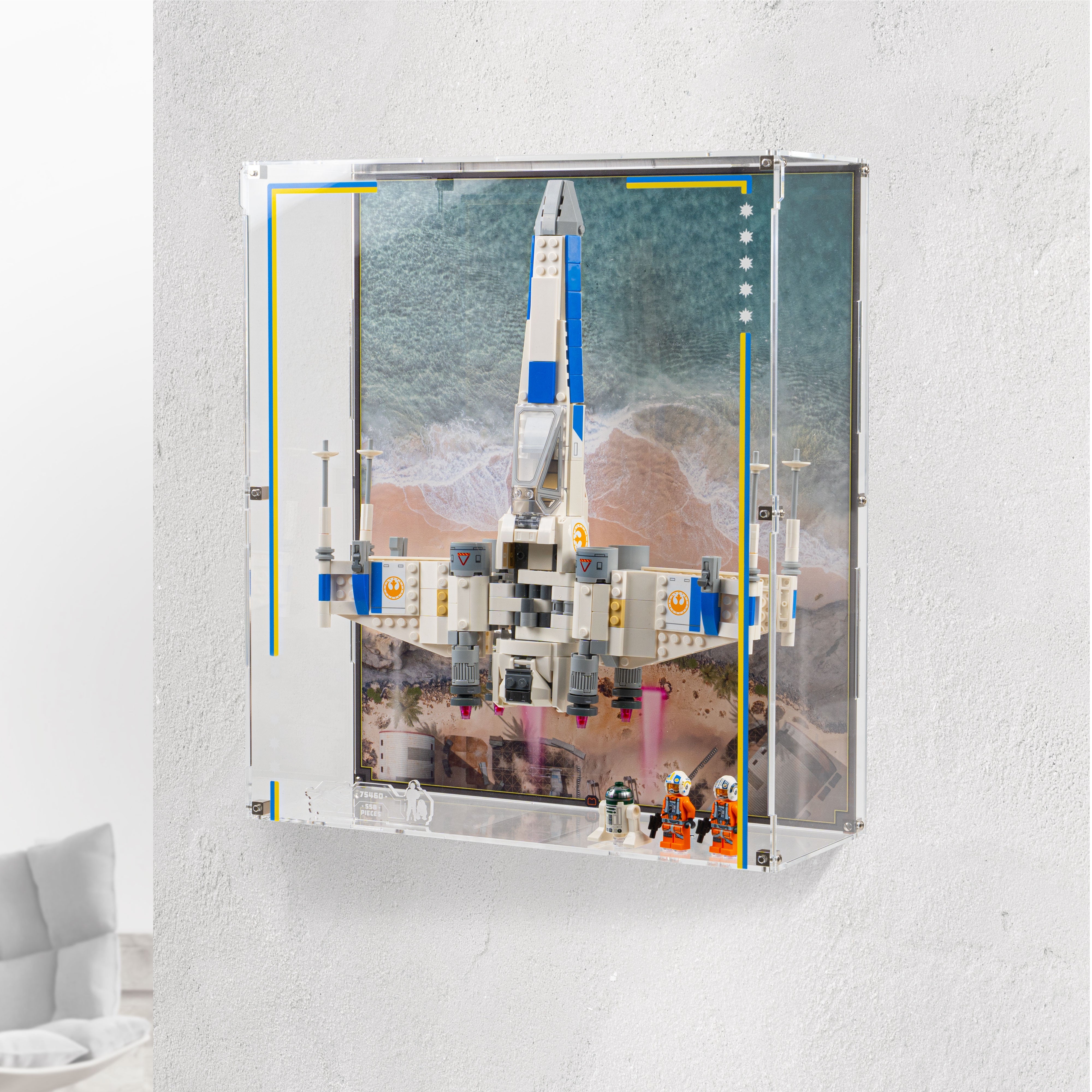 Wall Mountable Display Case for LEGO® Star Wars: New Republic X-Wing Starfighter™ (75460)