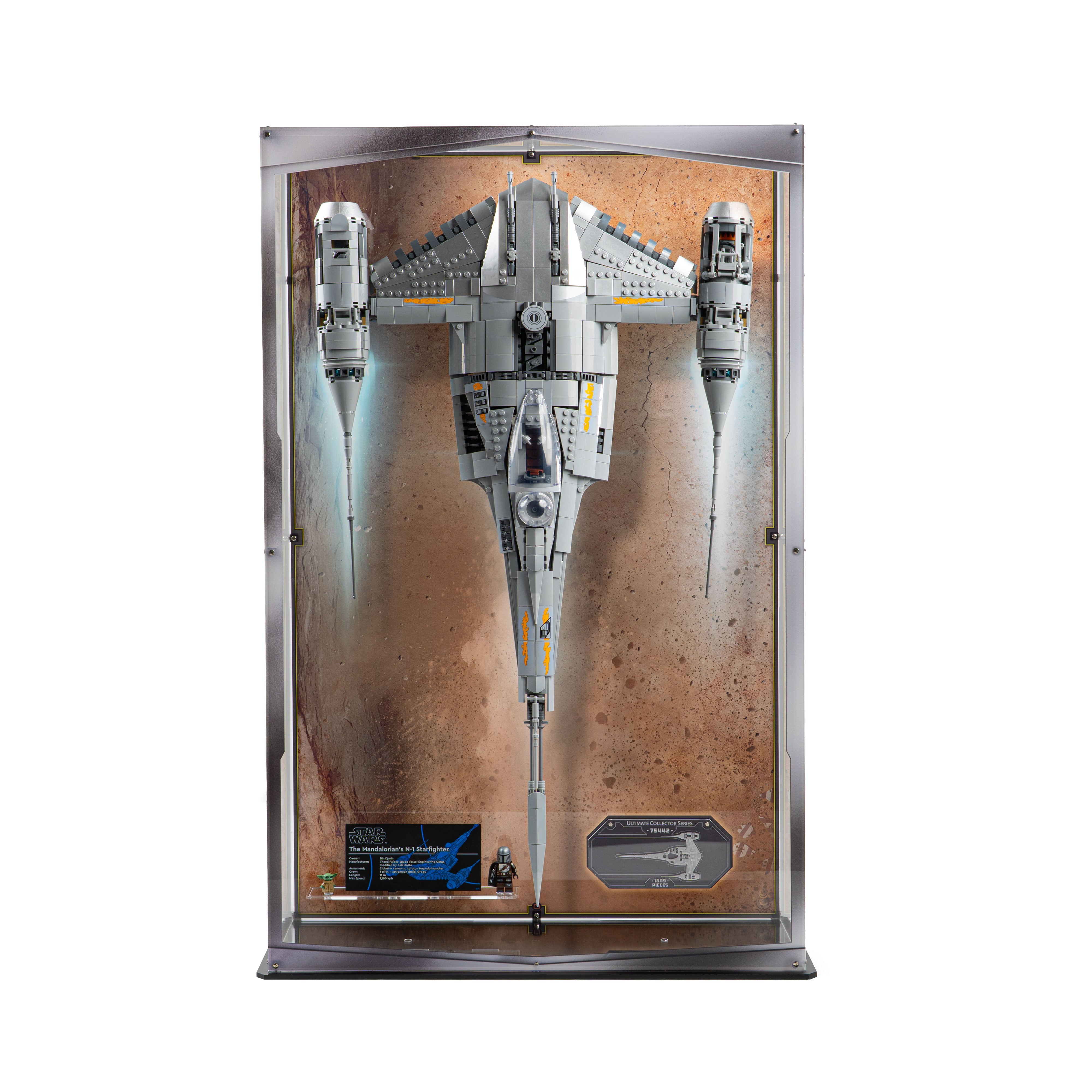 Wall Mountable Display Case for LEGO® Star Wars™ The Mandalorian's N-1 Starfighter™ (75442)