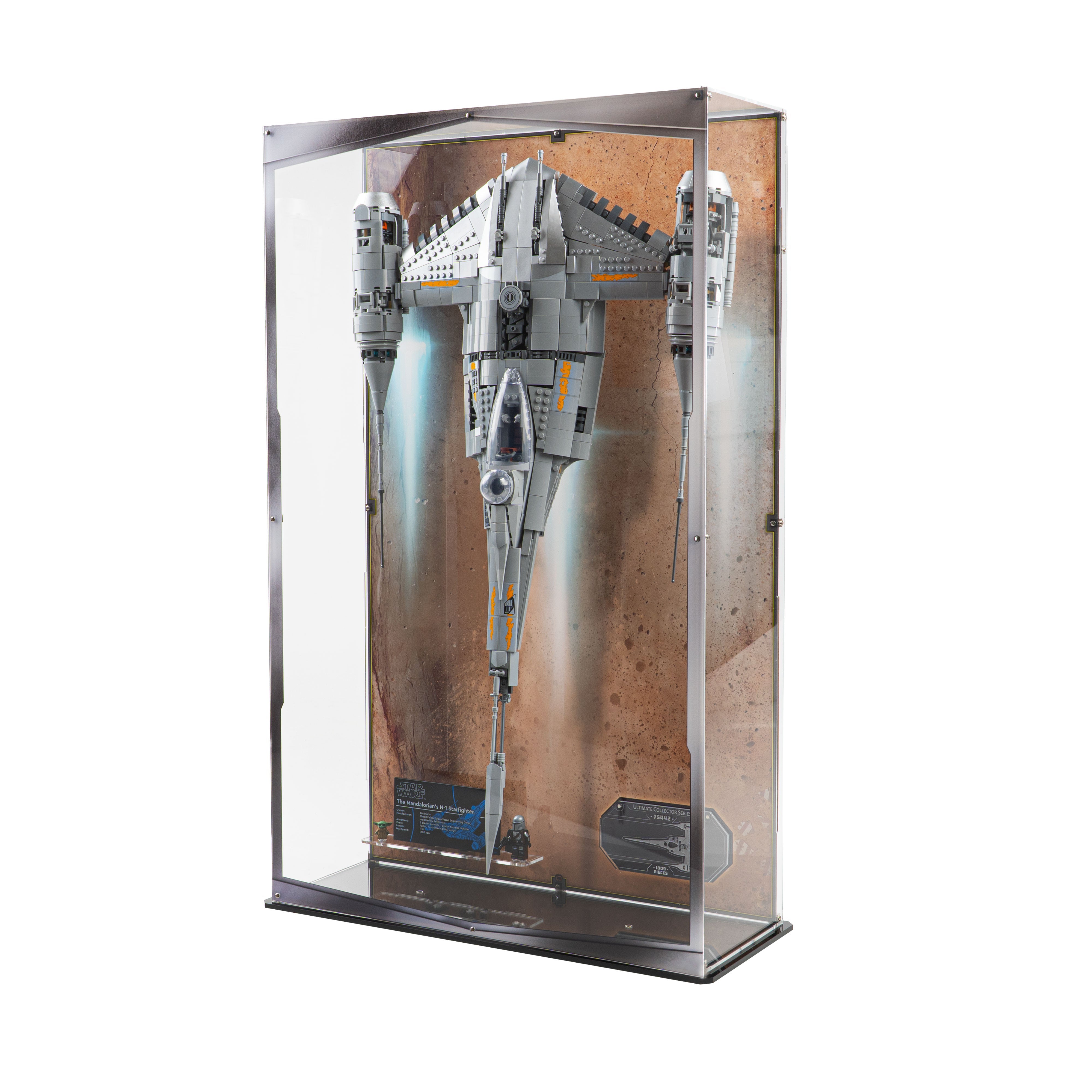 Wall Mountable Display Case for LEGO® Star Wars™ The Mandalorian's N-1 Starfighter™ (75442)