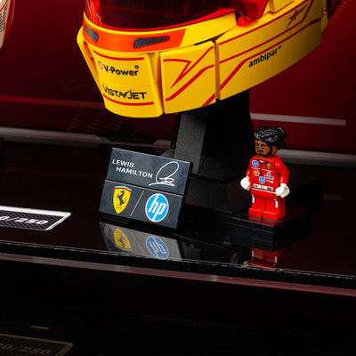 Limited Edition Display Case for LEGO® Editions: Scuderia Ferrari HP Lewis Hamilton (43022) & Charles Leclerc Helmets (43014)