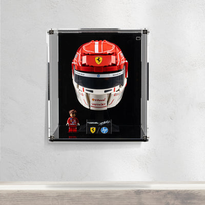 Wall Mountable Display Case for LEGO® Editions: Scuderia Ferrari HP Charles Leclerc Helmet (43014)