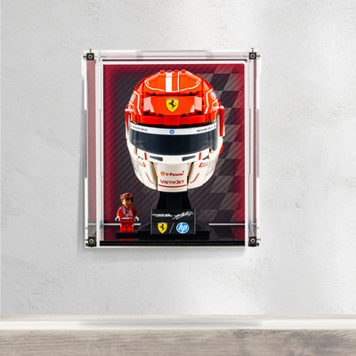 Wall Mountable Display Case for LEGO® Editions: Scuderia Ferrari HP Charles Leclerc Helmet (43014)