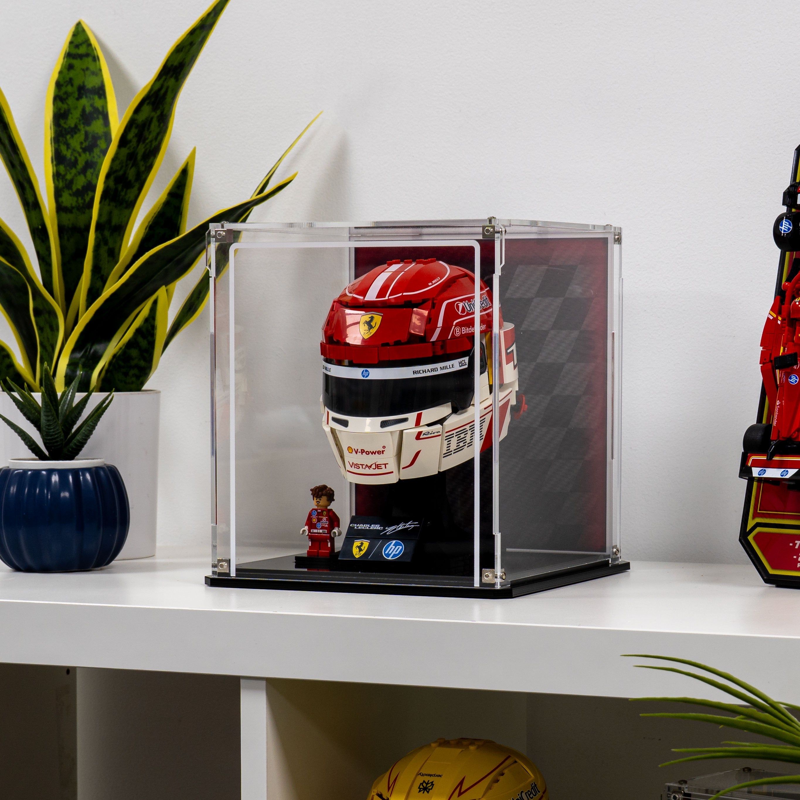 Wall Mountable Display Case for LEGO® Editions: Scuderia Ferrari HP Charles Leclerc Helmet (43014)