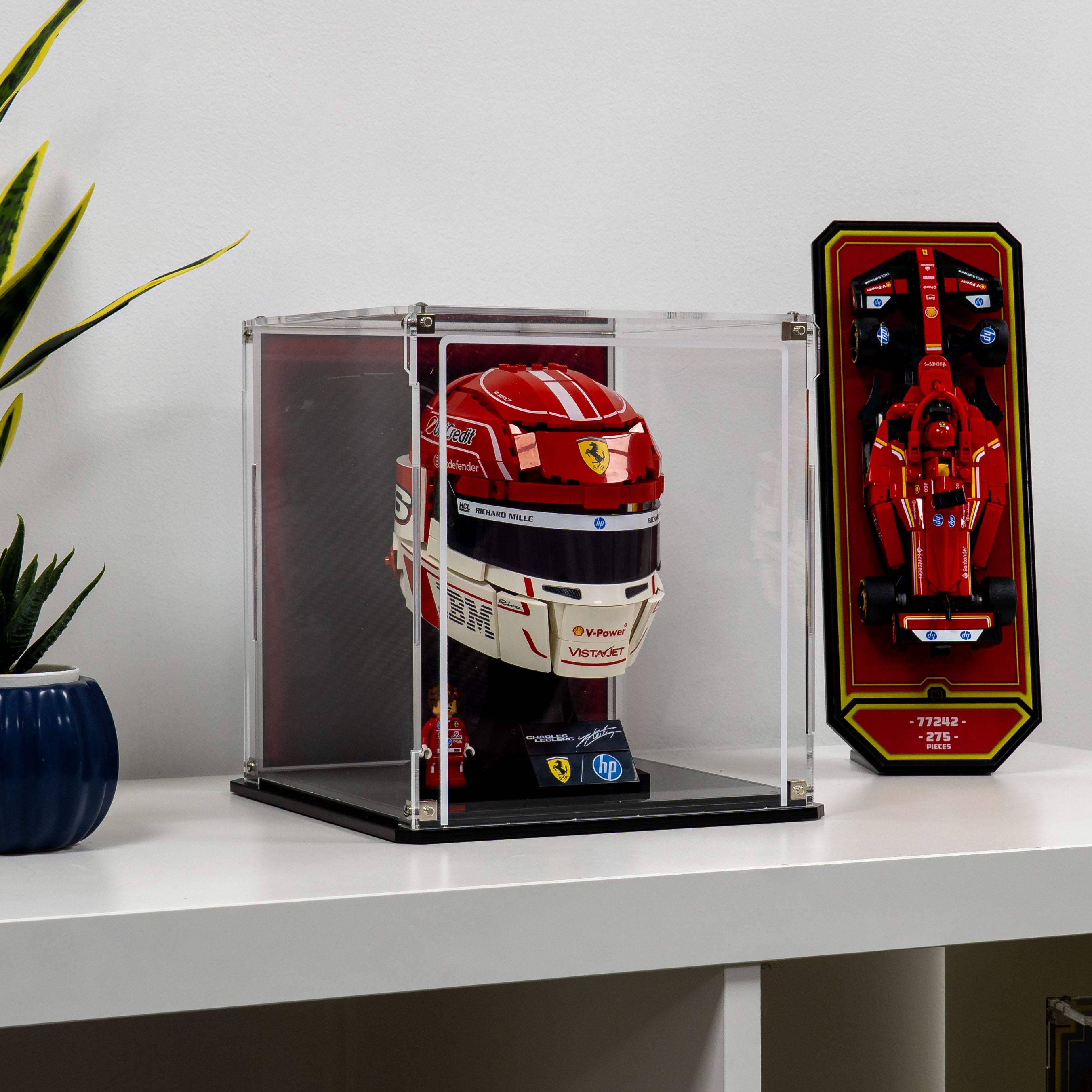 Wall Mountable Display Case for LEGO® Editions: Scuderia Ferrari HP Charles Leclerc Helmet (43014)