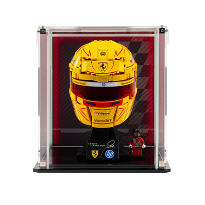 Wall Mountable Display Case for LEGO® Editions: Scuderia Ferrari HP Lewis Hamilton Helmet (43022)